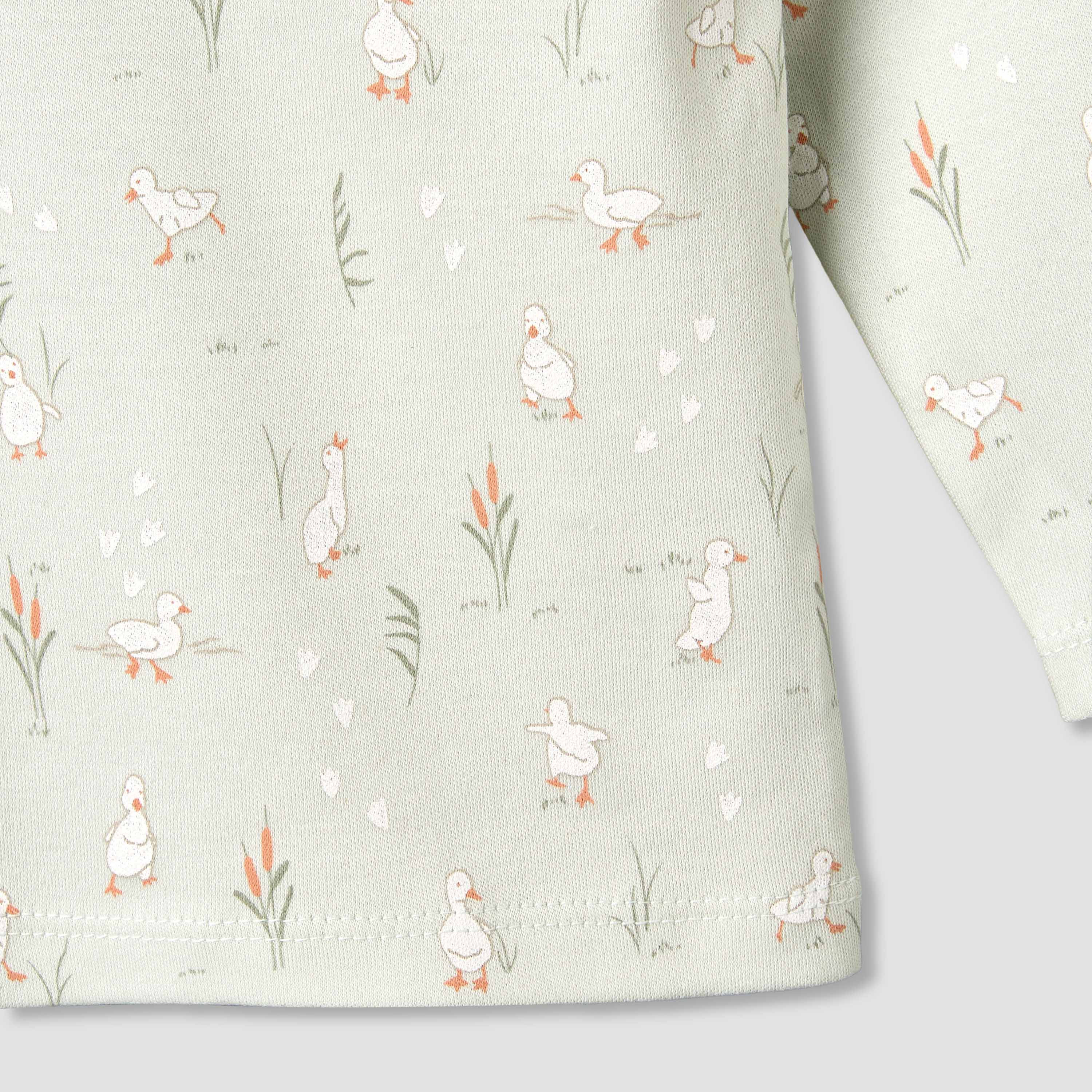 Juniors Cotton Long Sleeves Pyjama Set with Duck Print-baby-girls-clothing-nightwear-pyjamasets-image-5