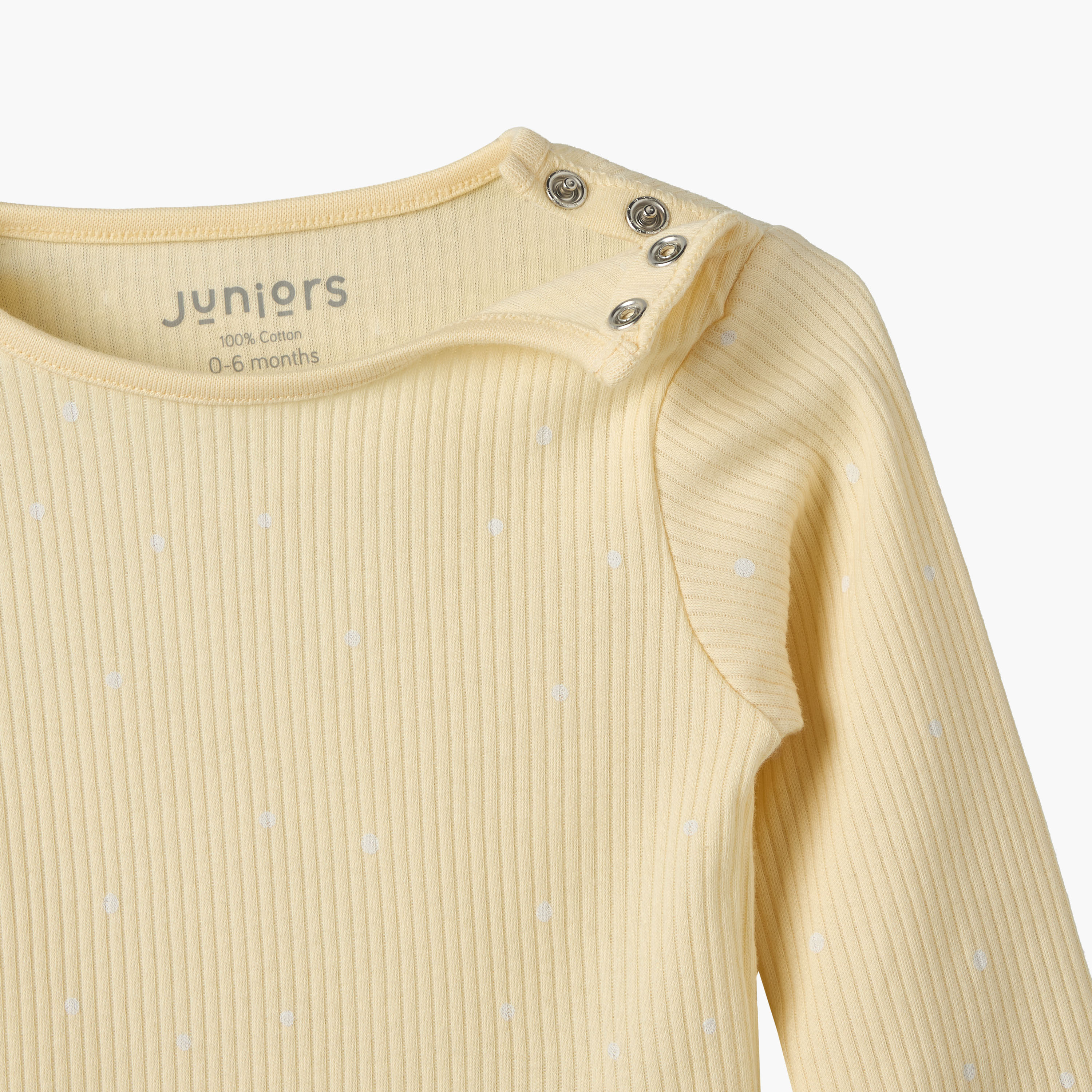 Juniors Cotton Crew Neck Long Sleeves Pyjama Set with Polka Dot Print-baby-girls-clothing-nightwear-pyjamasets-image-6