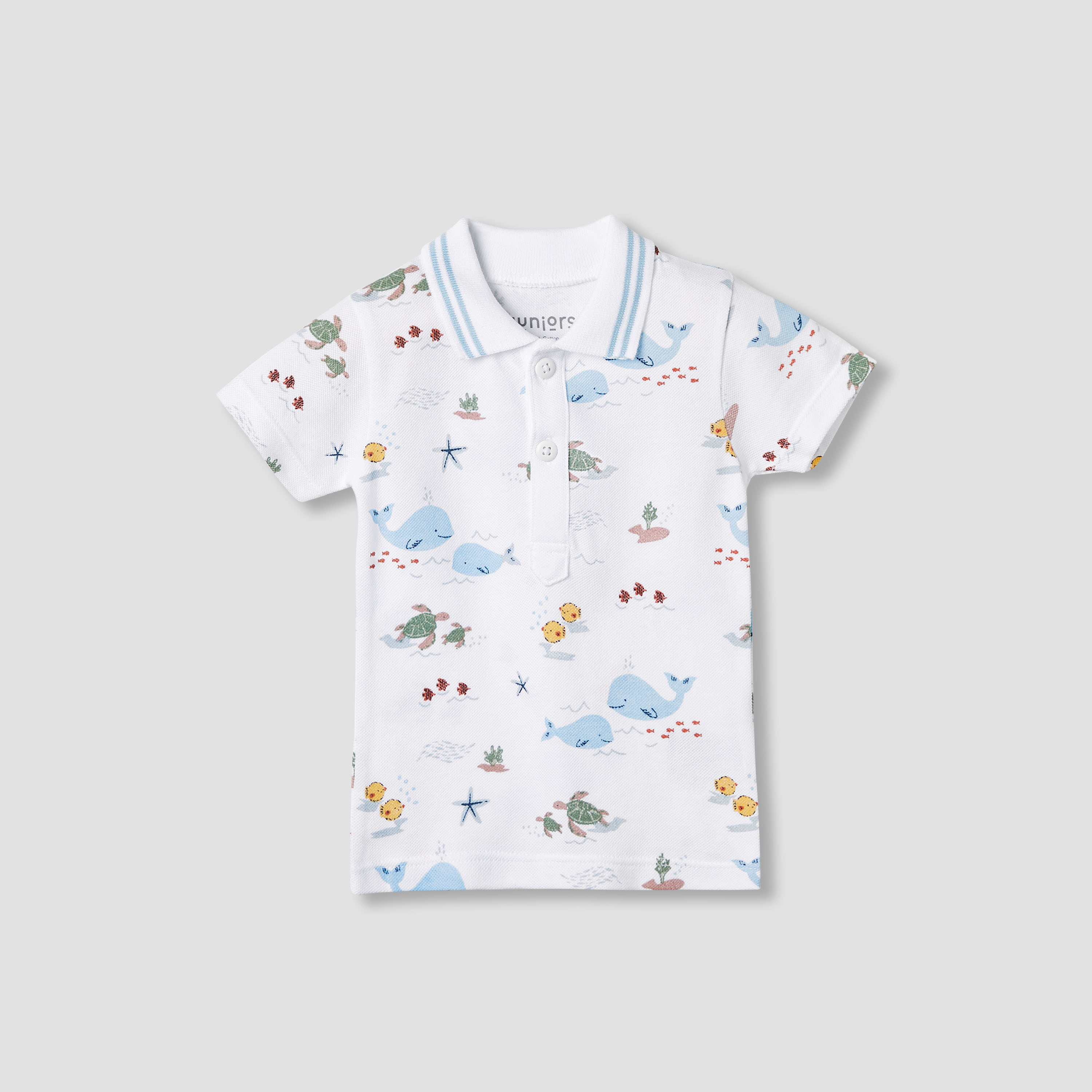 طقم شورت وتيشيرت بولو بطبعات من جونيورز-baby-boys-clothing-setsandcoords-image-2