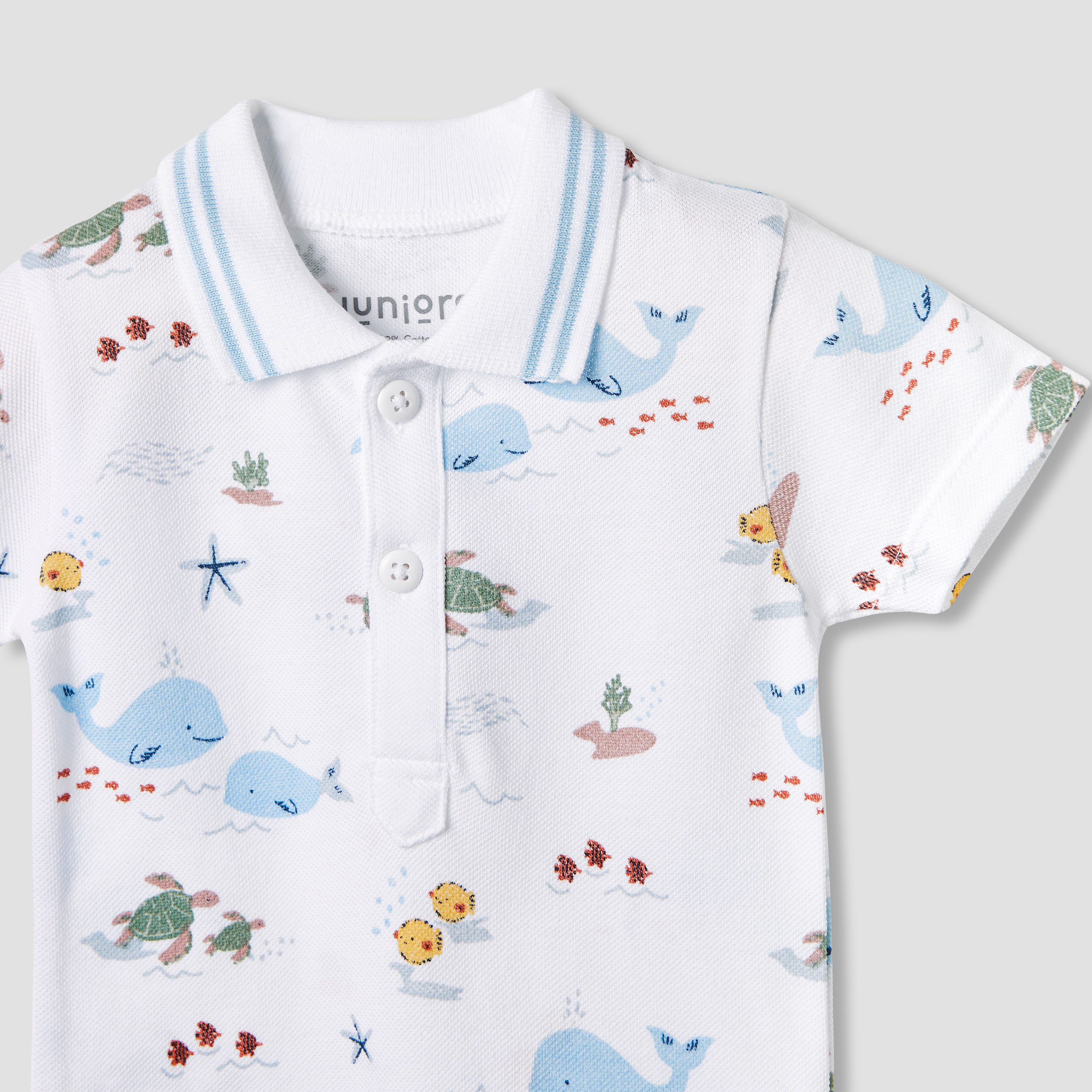 طقم شورت وتيشيرت بولو بطبعات من جونيورز-baby-boys-clothing-setsandcoords-image-4
