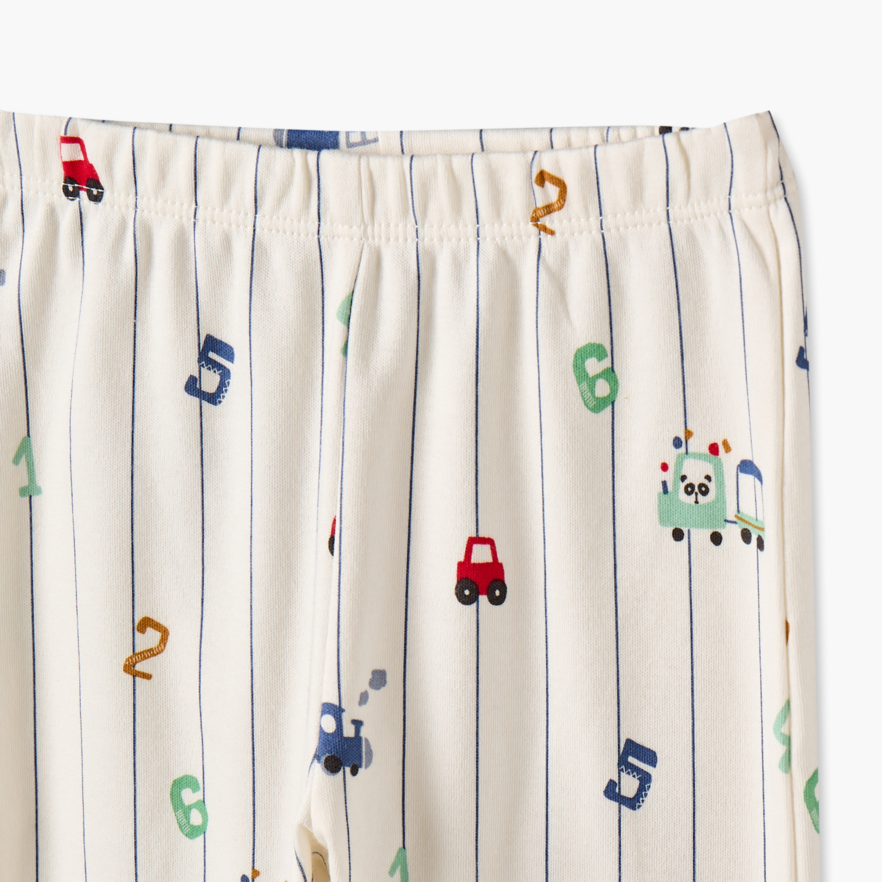 طقم بيجاما قطنية بياقة مستديرة وأكمام طويلة وطبعات أرقام من جونيورز-baby-boys-clothing-nightwear-pyjamasets-image-8