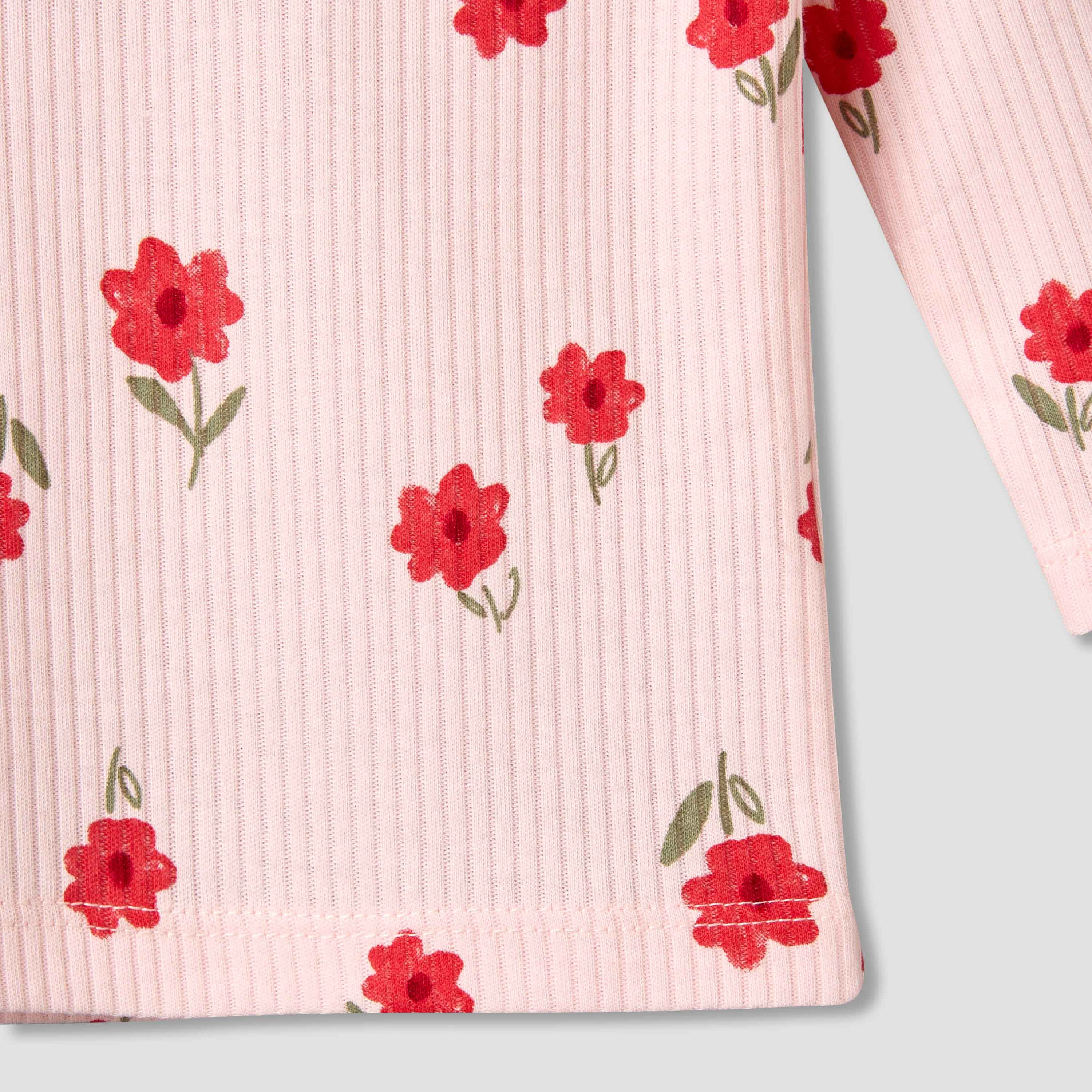 Juniors Cotton Long Sleeves Pyjama Set with Floral Print-baby-girls-clothing-nightwear-pyjamasets-image-6