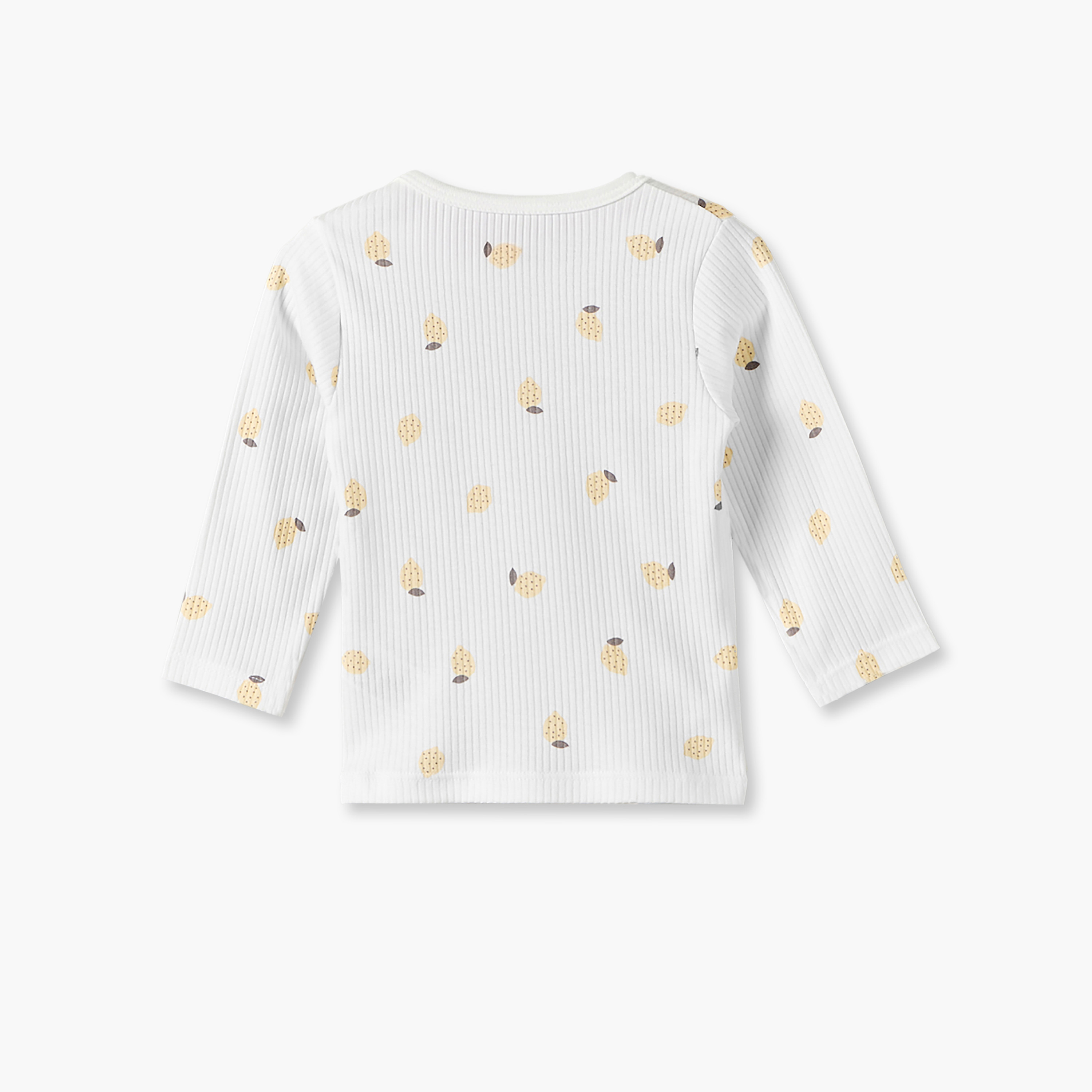 Juniors Cotton Crew Neck Long Sleeves Pyjama Set with Fruit Print-baby-girls-clothing-nightwear-pyjamasets-image-4