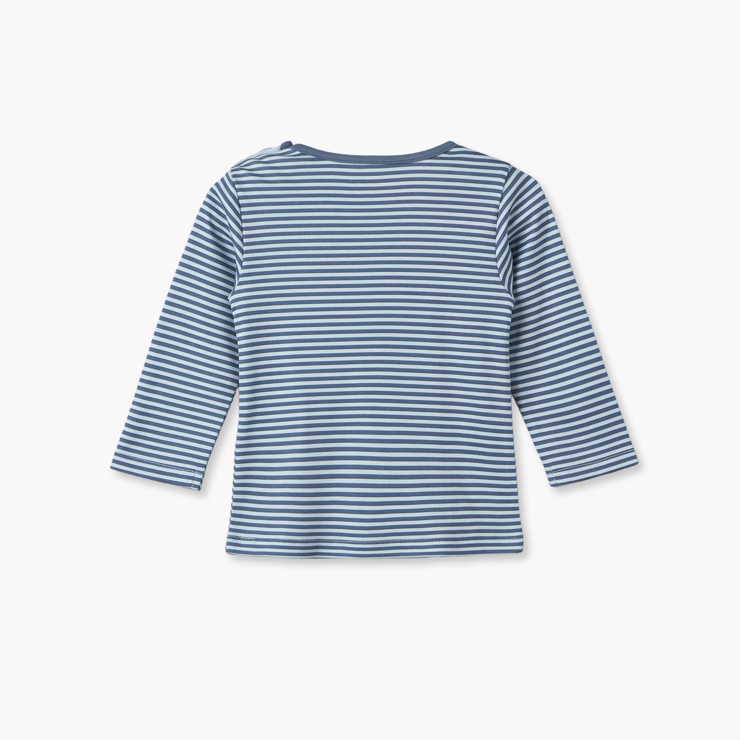 طقم بيجاما قطن بياقة ضيقة وأكمام طويلة ومخطط من جونيورز-baby-boys-clothing-nightwear-pyjamasets-image-4