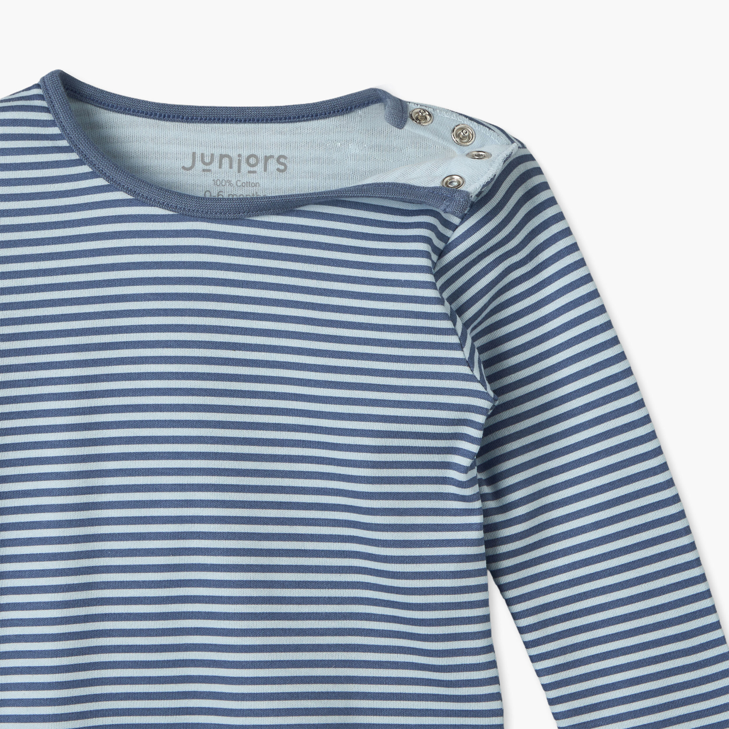 طقم بيجاما قطن بياقة ضيقة وأكمام طويلة ومخطط من جونيورز-baby-boys-clothing-nightwear-pyjamasets-image-6