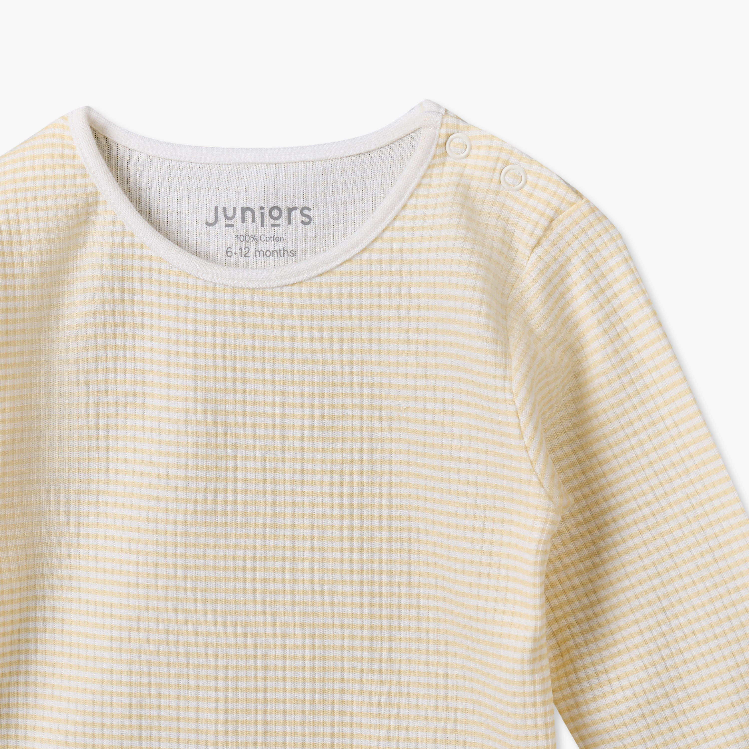 طقم بيجاما قطن بياقة ضيقة وأكمام طويلة وطبعات منقطة من جونيورز-baby-girls-clothing-nightwear-pyjamasets-image-7
