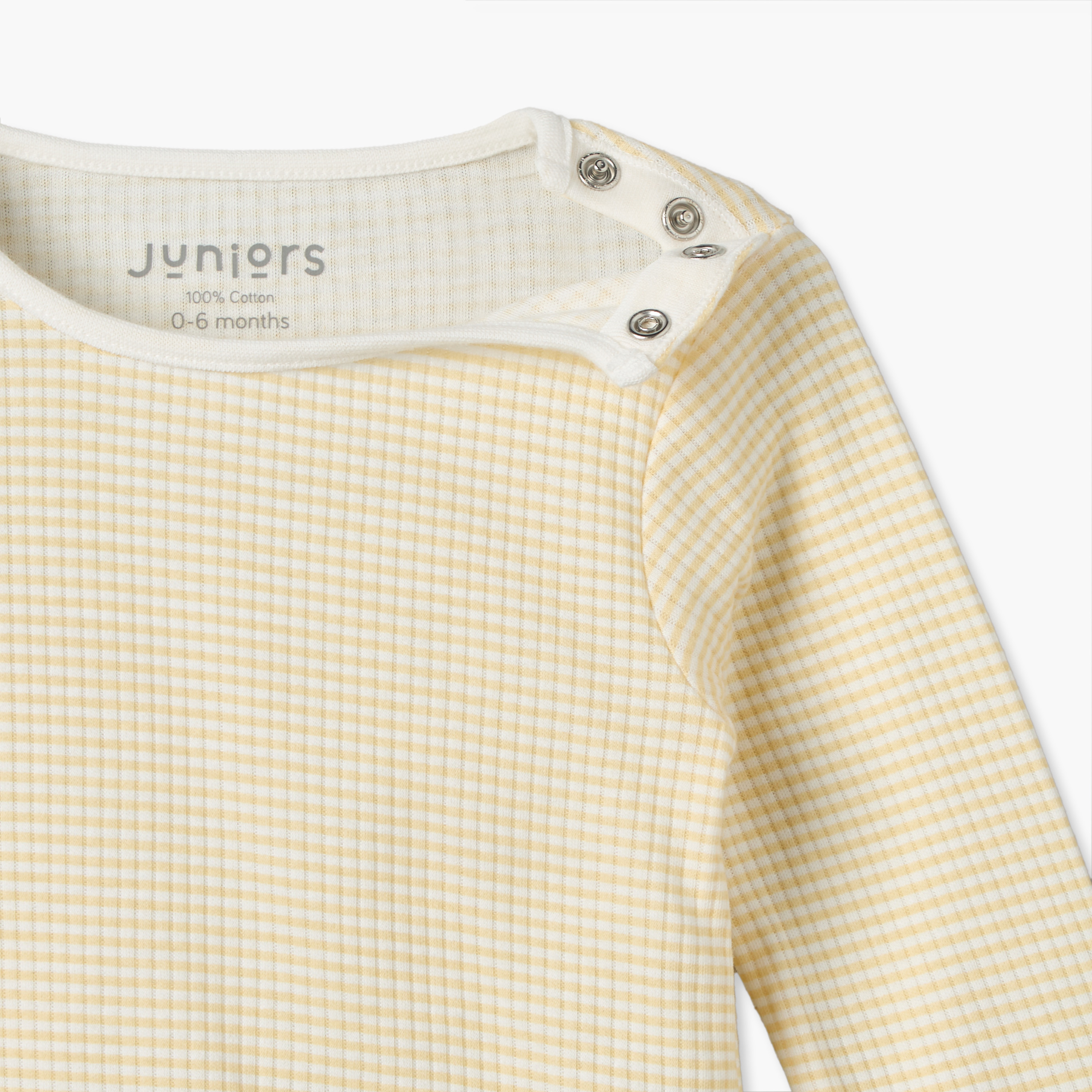 Juniors Cotton Crew Neck Long Sleeves Pyjama Set with Checked Design-baby-girls-clothing-nightwear-pyjamasets-image-6