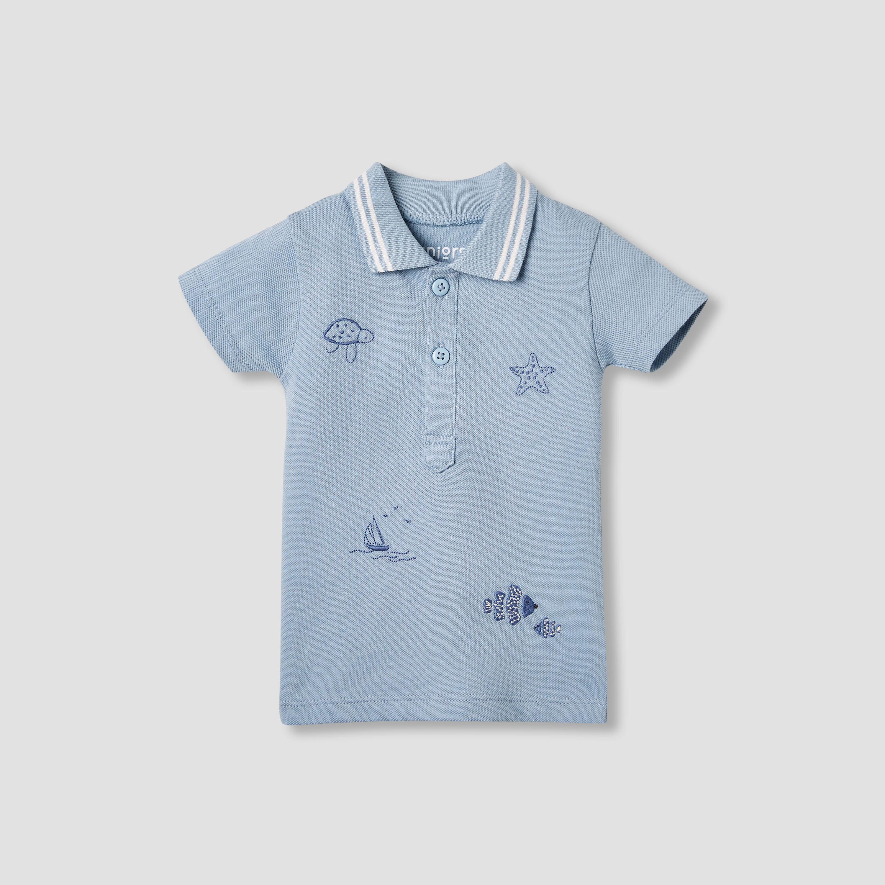 Juniors Embroidered T-shirt and Shorts Set-baby-boys-clothing-setsandcoords-image-2