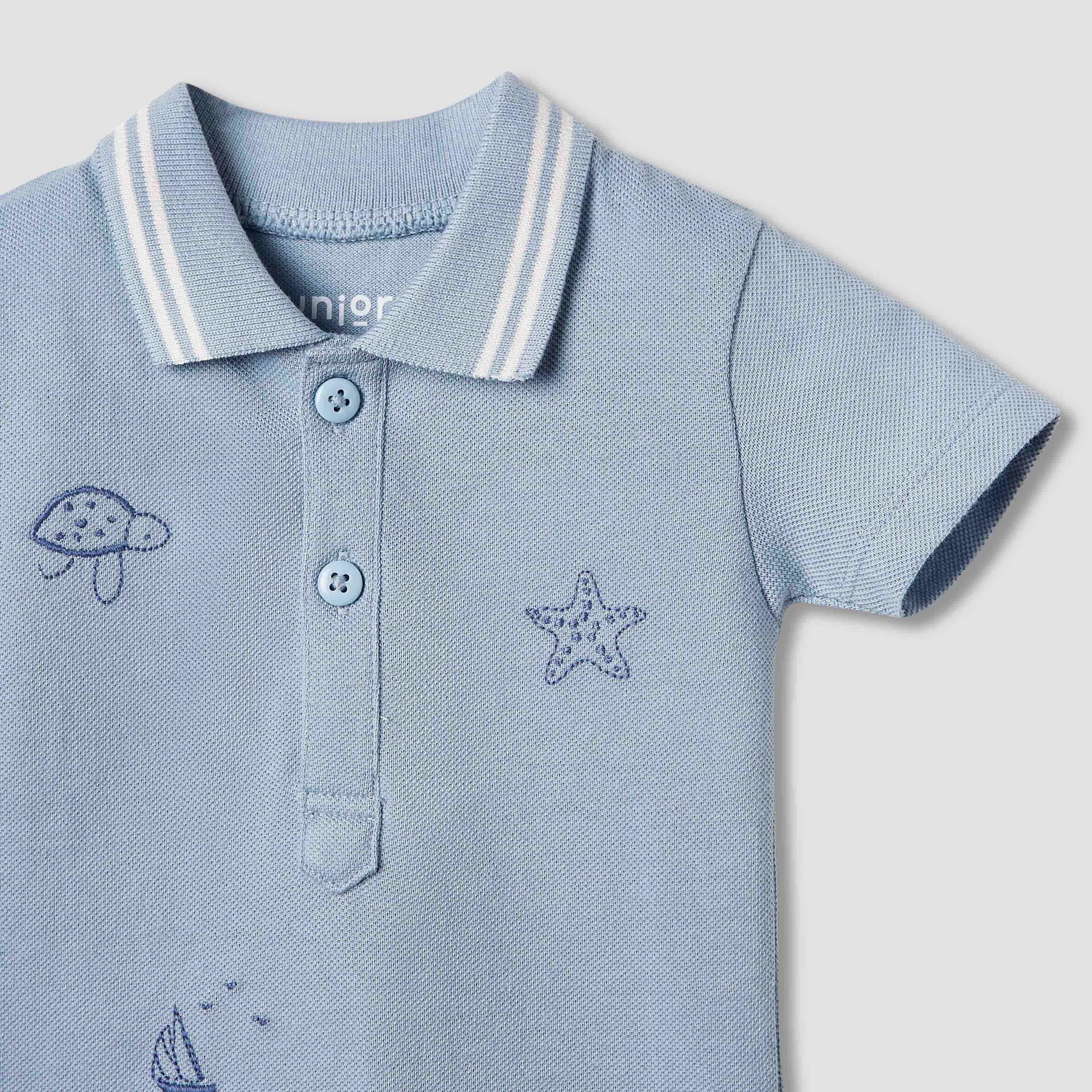 Juniors Embroidered T-shirt and Shorts Set-baby-boys-clothing-setsandcoords-image-4