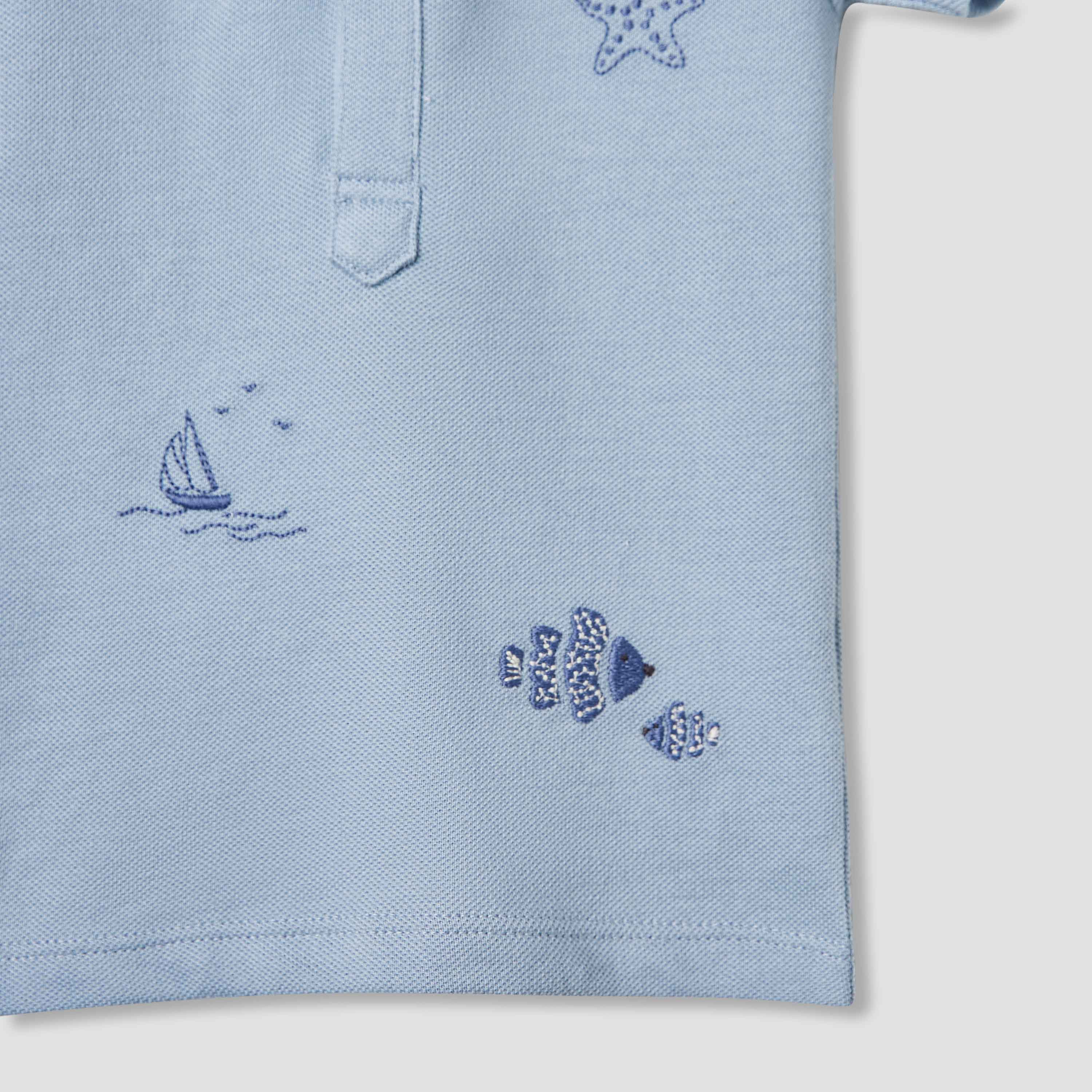 Juniors Embroidered T-shirt and Shorts Set-baby-boys-clothing-setsandcoords-image-5
