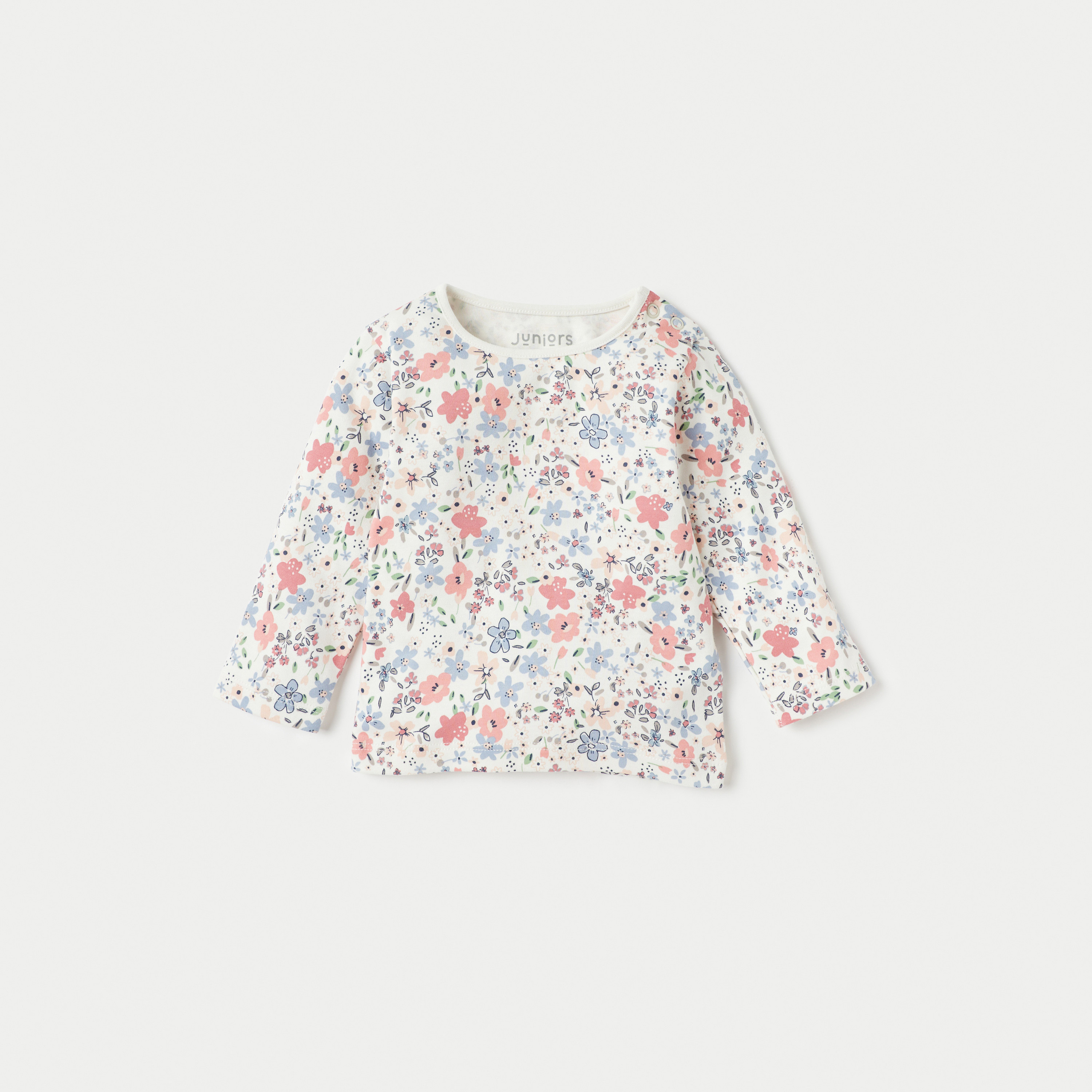 طقم بنطلون بيجاما وتيشيرت بطبعات أزهار من جونيورز-baby-girls-clothing-nightwear-pyjamasets-image-2