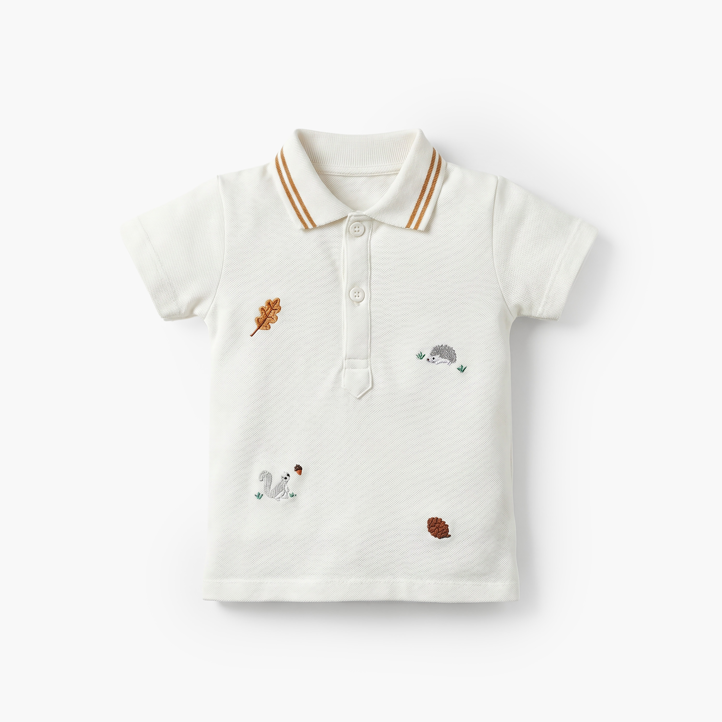 Juniors Collared Short Sleeves Polo T-shirt and Shorts Set with Embroidery-baby-boys-clothing-setsandcoords-image-2