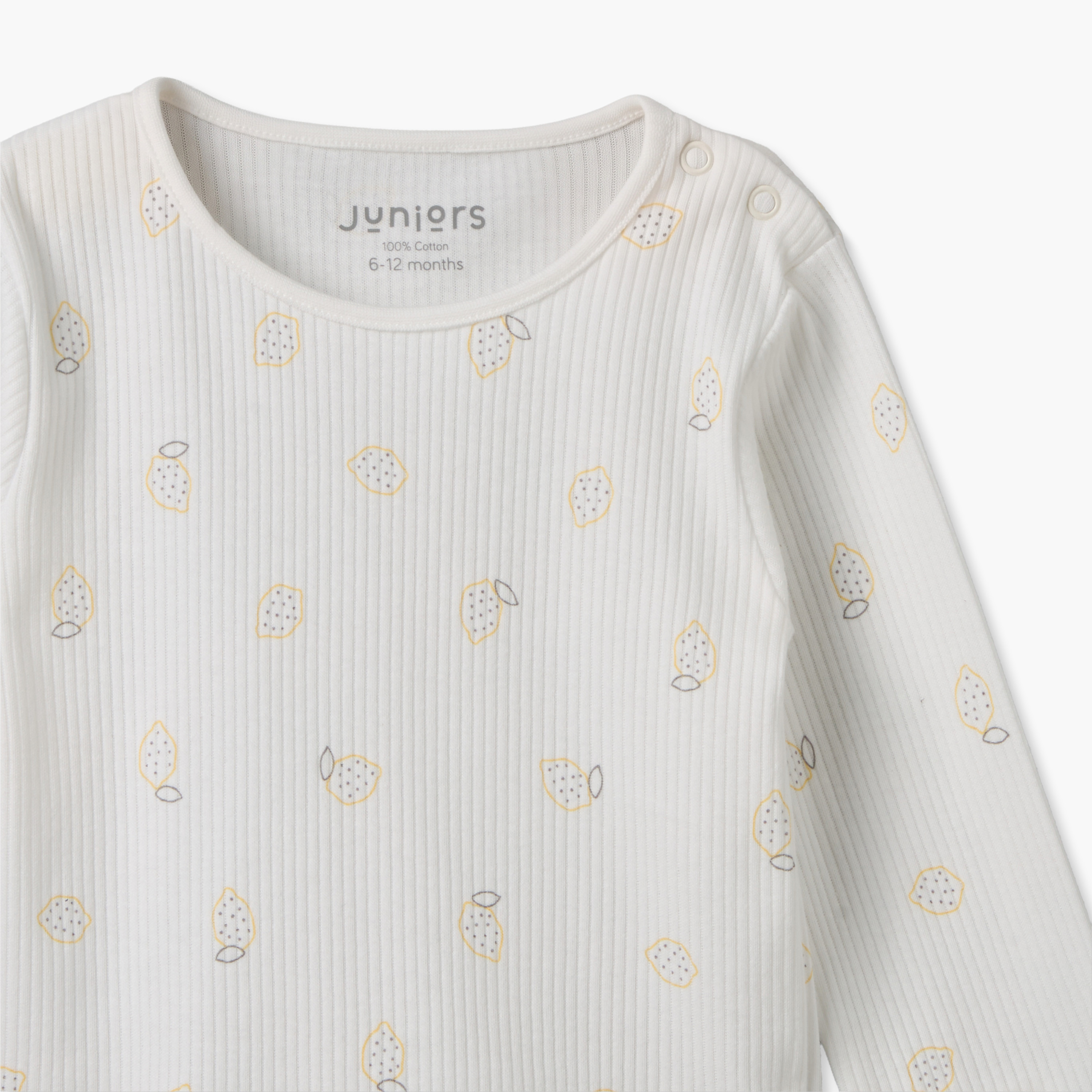 طقم بيجاما قطن بياقة ضيقة وأكمام طويلة وطبعات منقطة من جونيورز-baby-girls-clothing-nightwear-pyjamasets-image-7