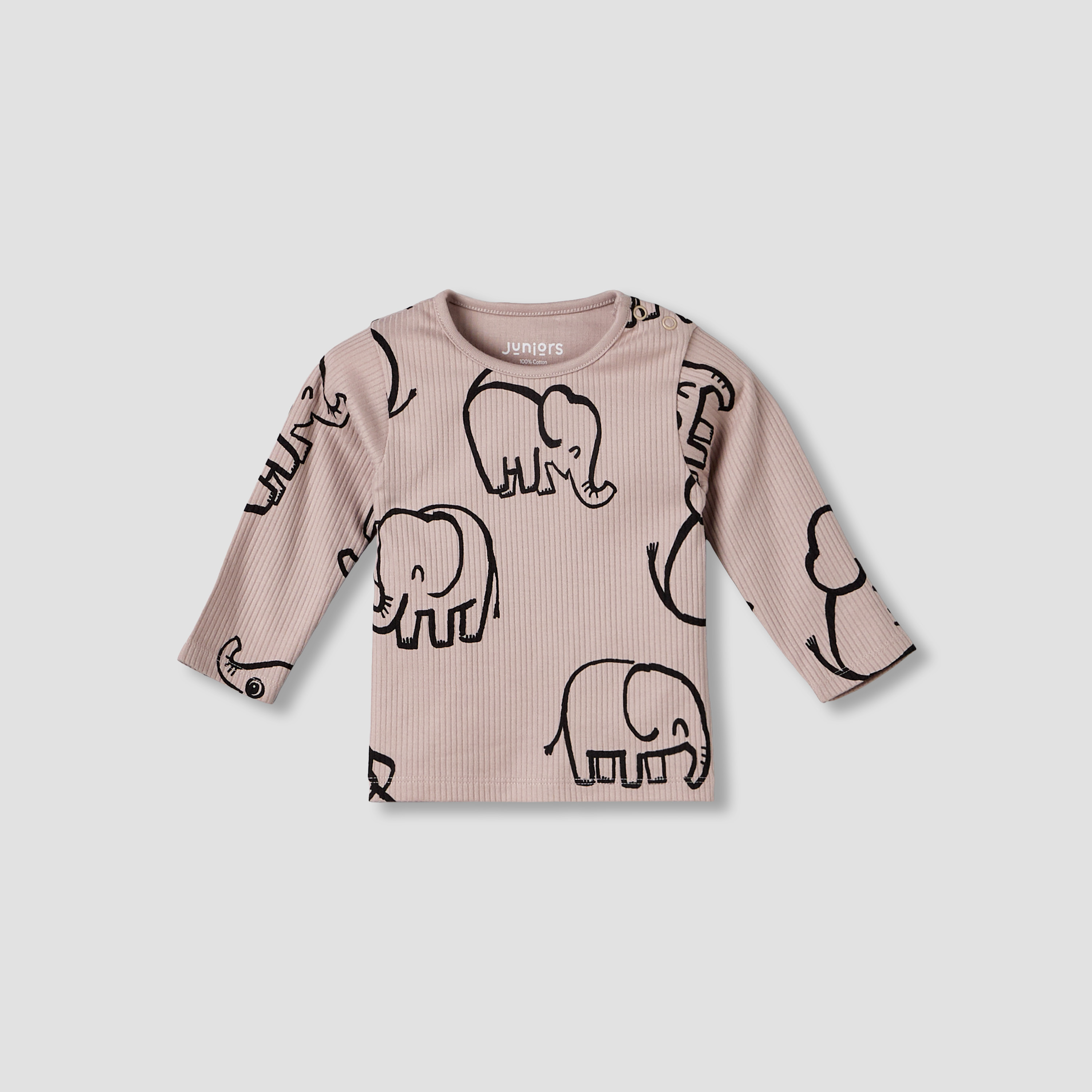 Juniors Cotton Round Neck Long Sleeve Pyjama Set with Elephant Print-baby-boys-clothing-nightwear-pyjamasets-image-3