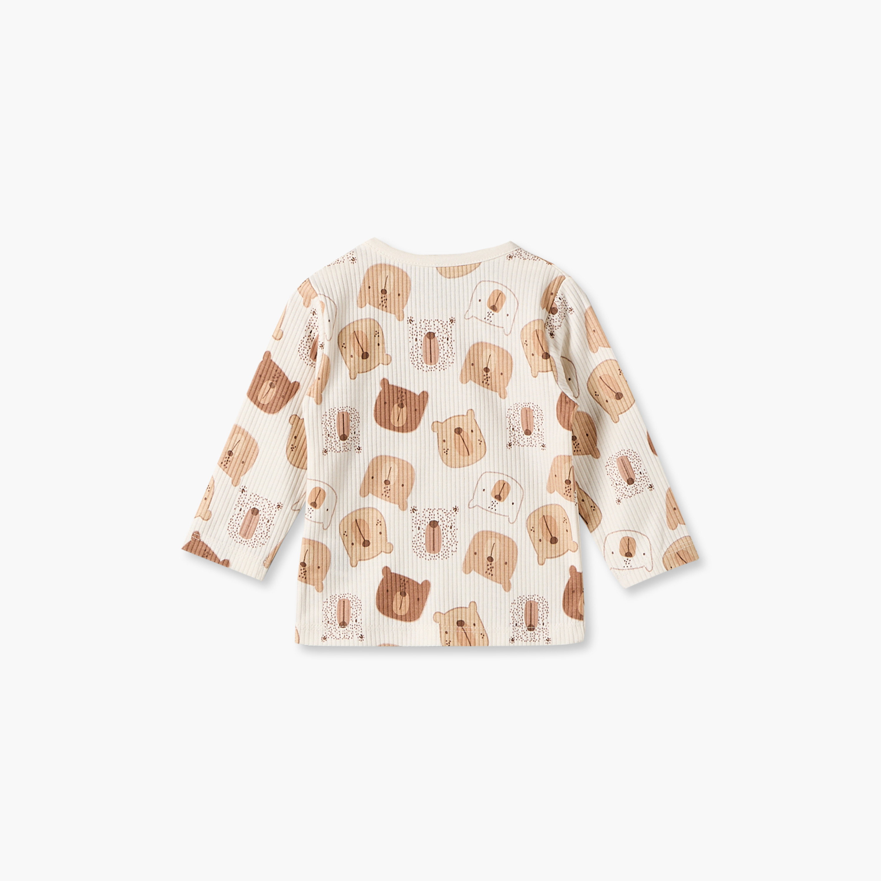 Juniors Cotton Crew Neck Long Sleeves Pyjama Set with Teddy Bear Print-baby-boys-clothing-nightwear-pyjamasets-image-5