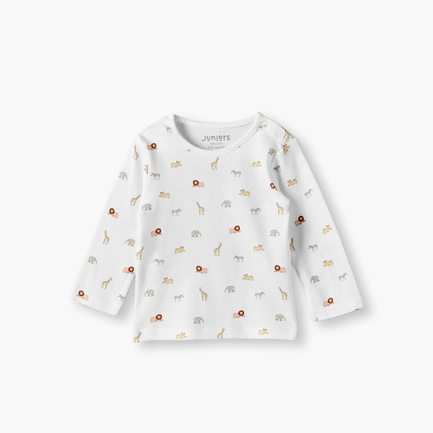 Juniors Cotton Crew Neck Long Sleeves Pyjama Set with Safari Print-baby-boys-clothing-nightwear-pyjamasets-image-2