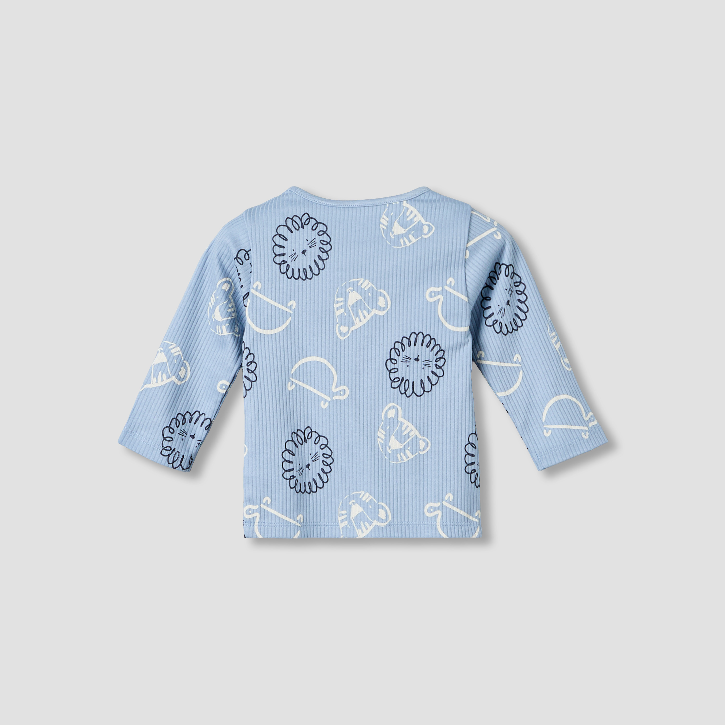 Juniors Cotton Round Neck Long Sleeve Pyjama Set with Elephant Print-promo_babyshop_Buy3for79_QAT130126-image-5