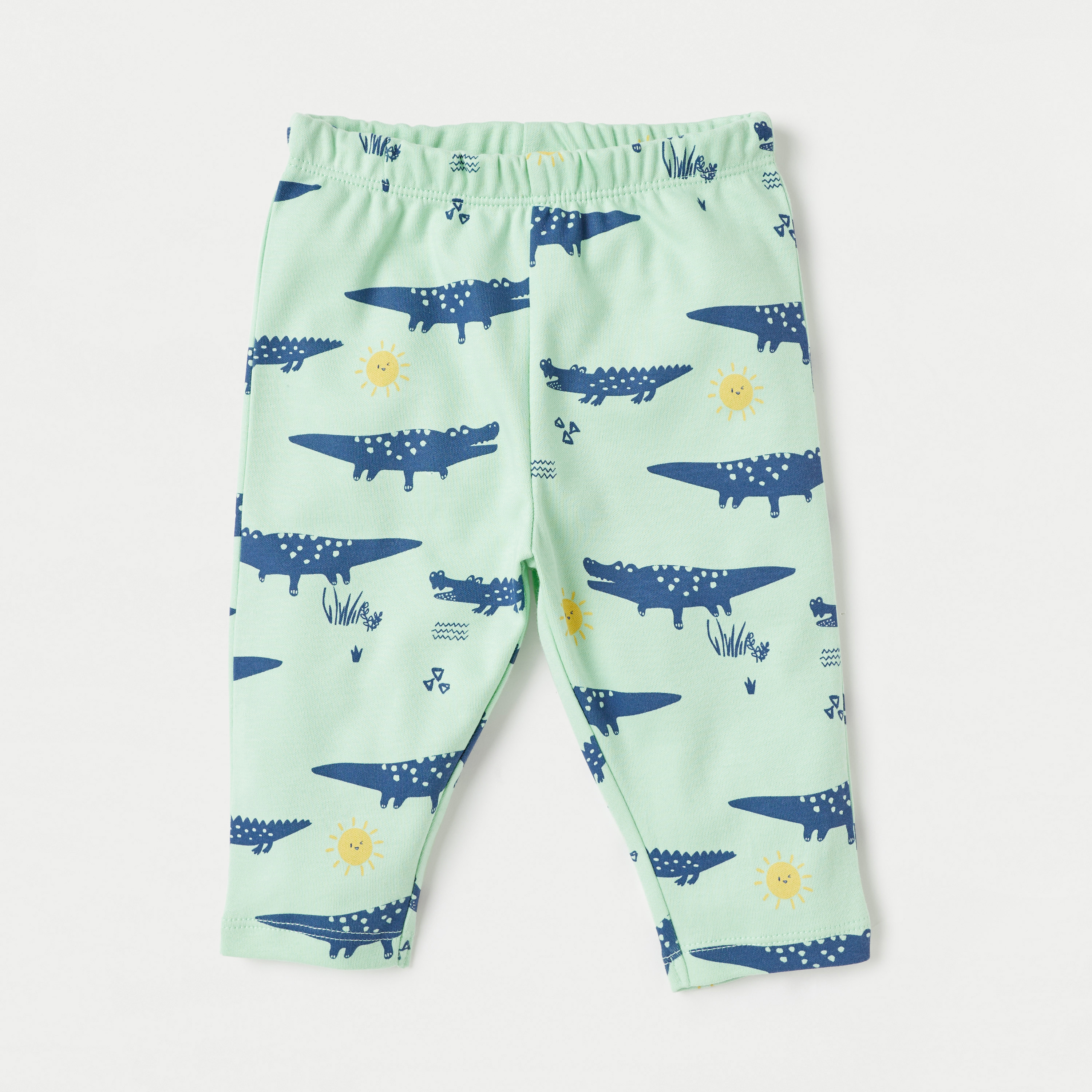 Juniors All-Over Crocodile Print T-shirt and Pyjama Set-baby-boys-clothing-nightwear-pyjamasets-image-3