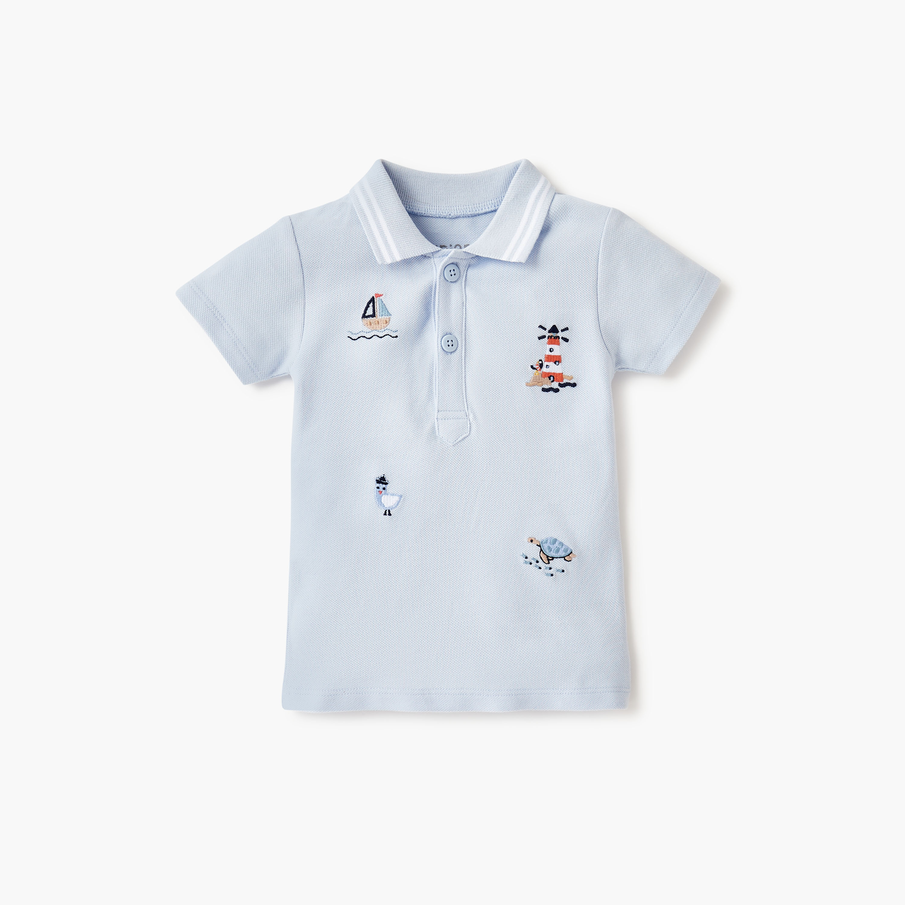 طقم شورت بيكيه وتيشيرت مطرز من جونيورز-baby-boys-clothing-setsandcoords-image-2