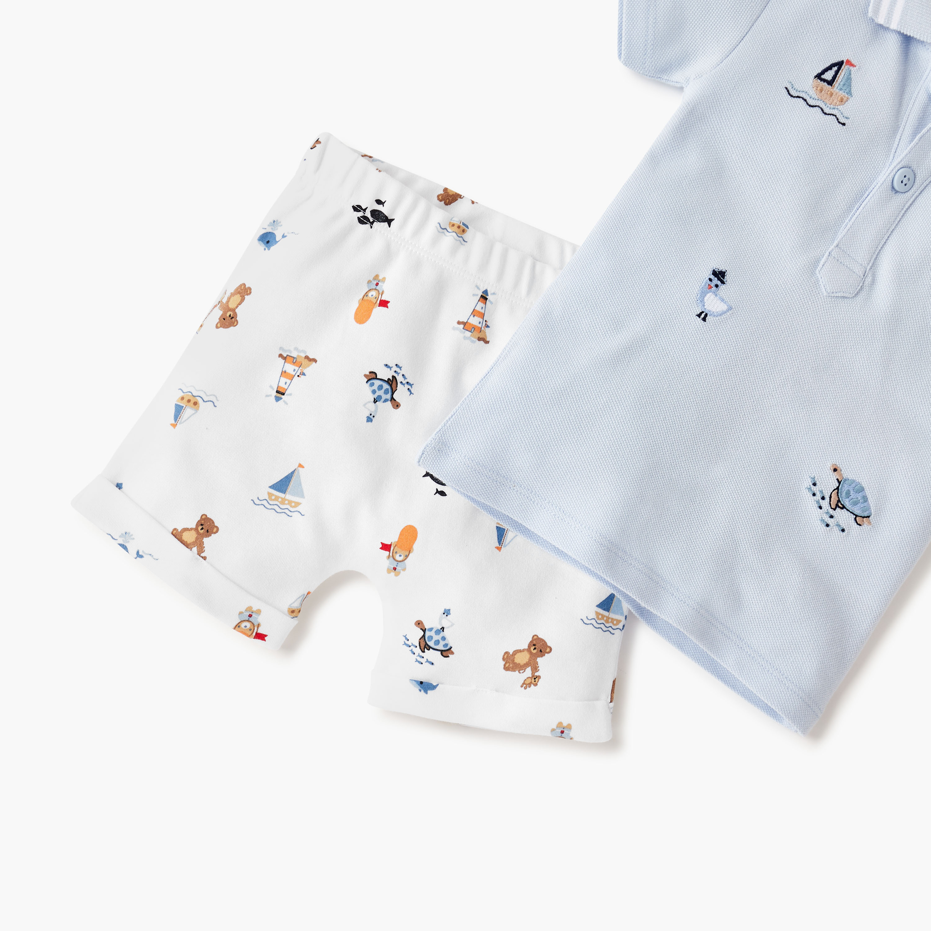 طقم شورت بيكيه وتيشيرت مطرز من جونيورز-baby-boys-clothing-setsandcoords-image-5