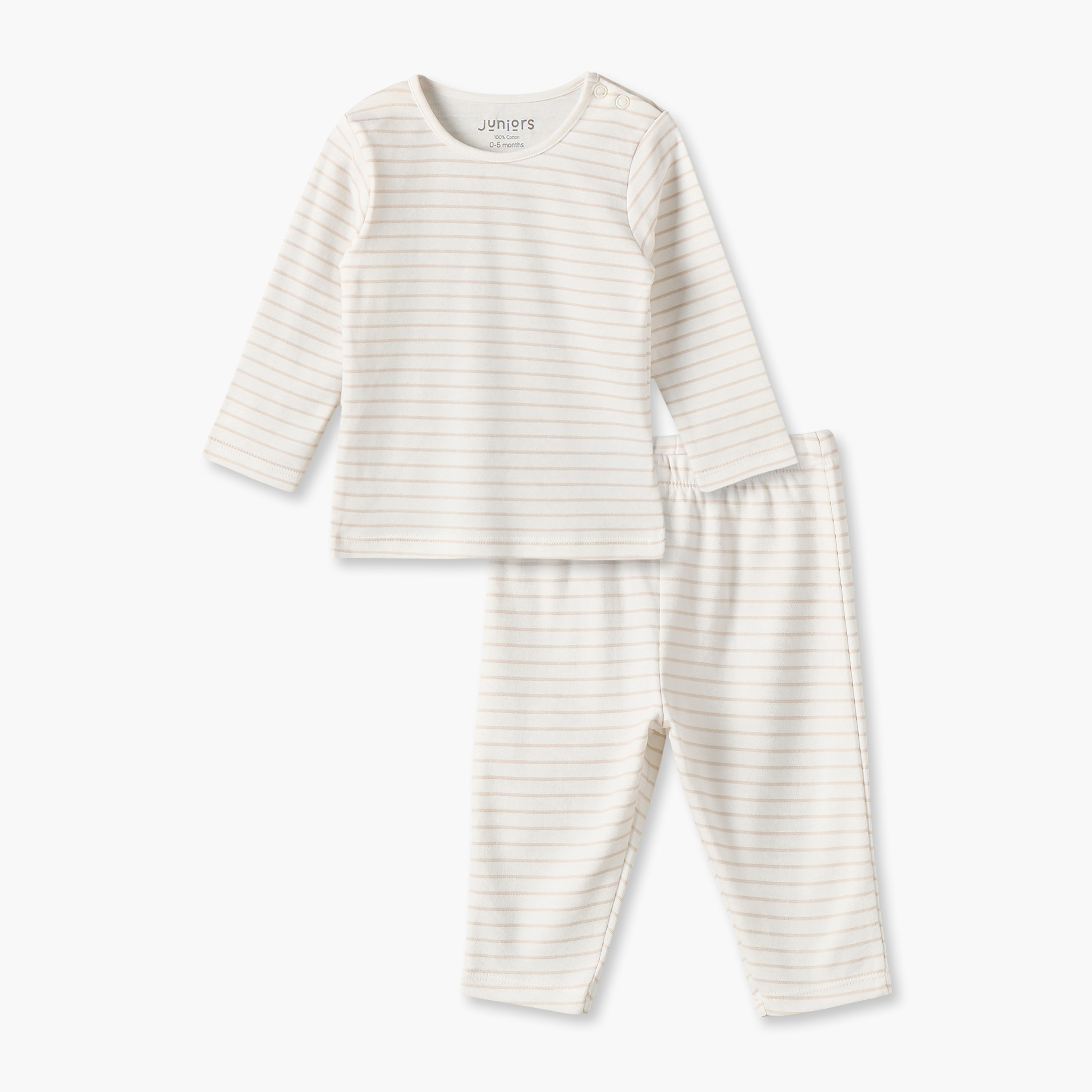 Juniors Cotton Crew Neck Long Sleeves Pyjama Set with Stripes-baby-boys-clothing-nightwear-pyjamasets-image-1