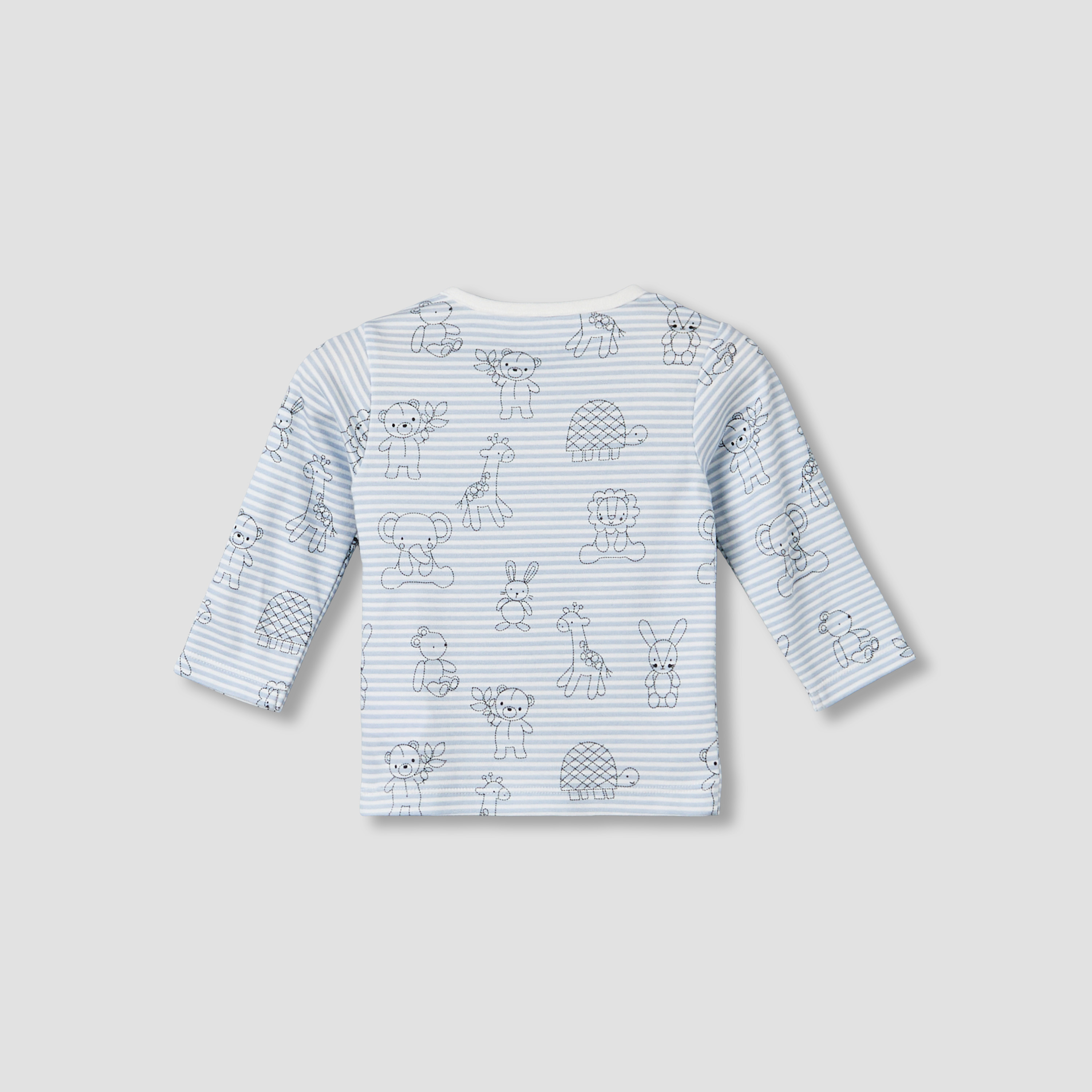 Juniors Cotton Round Neck Long Sleeve Pyjama Set with Elephant Print-baby-boys-clothing-nightwear-pyjamasets-image-5