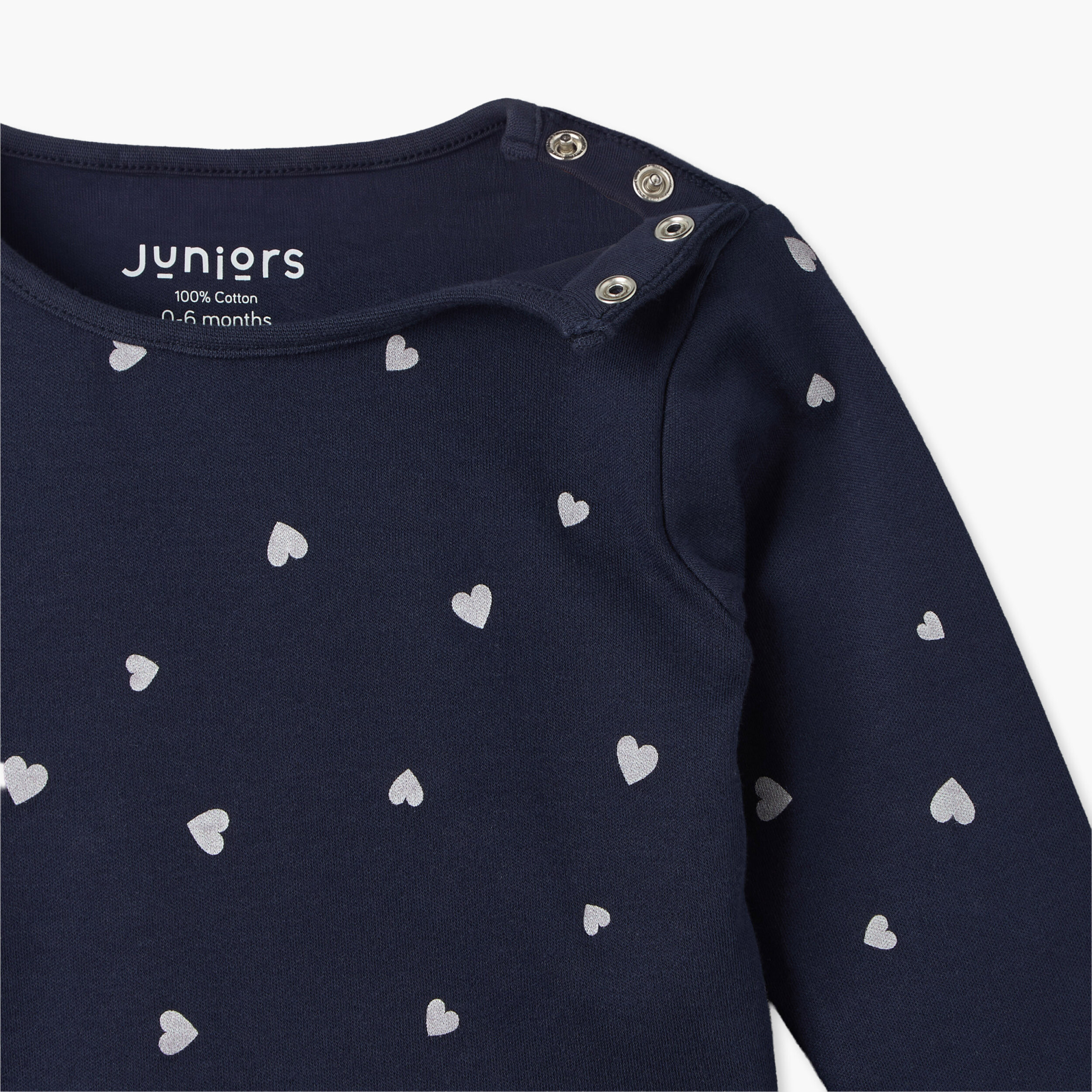 Juniors Cotton Crew Neck Long Sleeves Pyjama Set with Heart Print-baby-girls-clothing-nightwear-pyjamasets-image-7