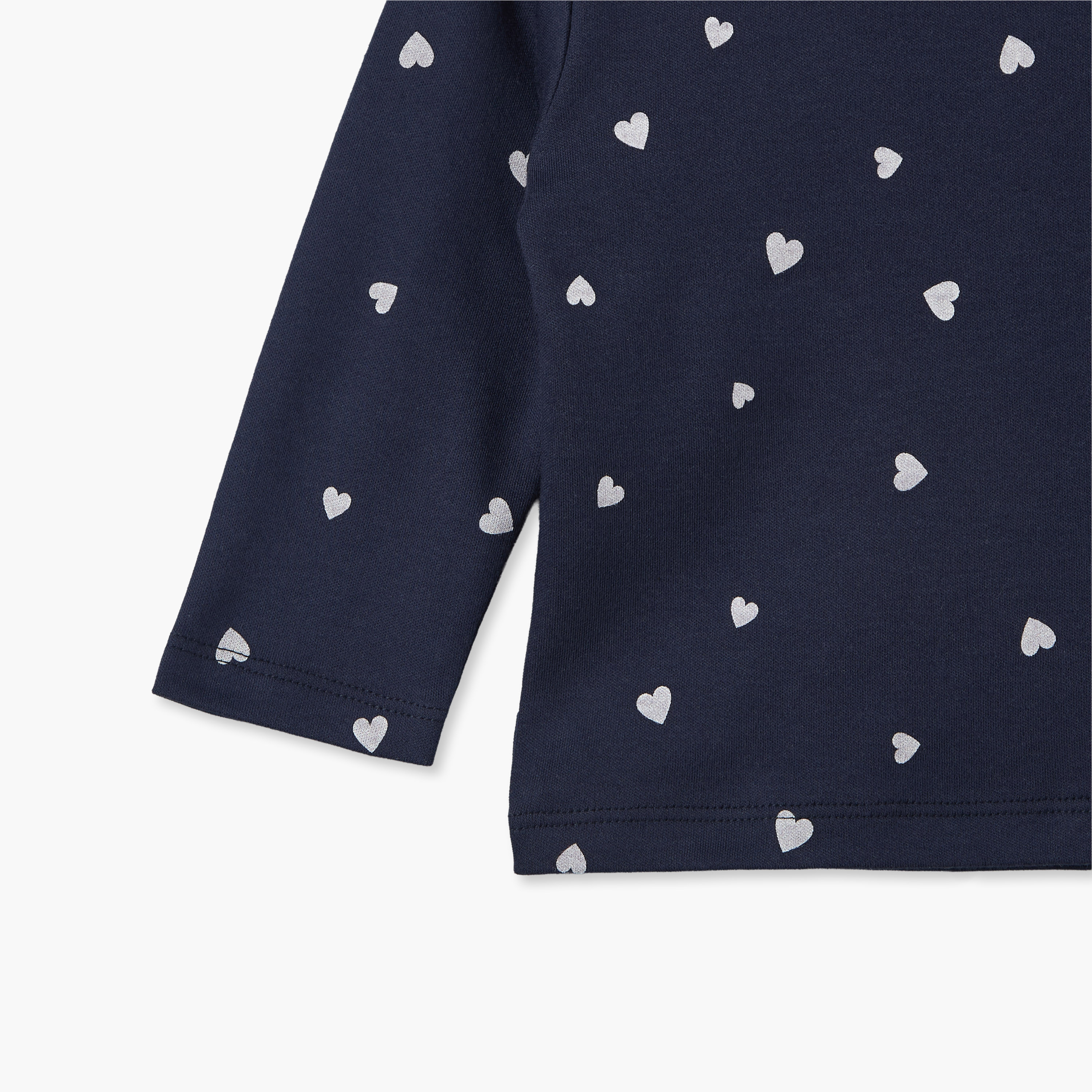 Juniors Cotton Crew Neck Long Sleeves Pyjama Set with Heart Print-baby-girls-clothing-nightwear-pyjamasets-image-8