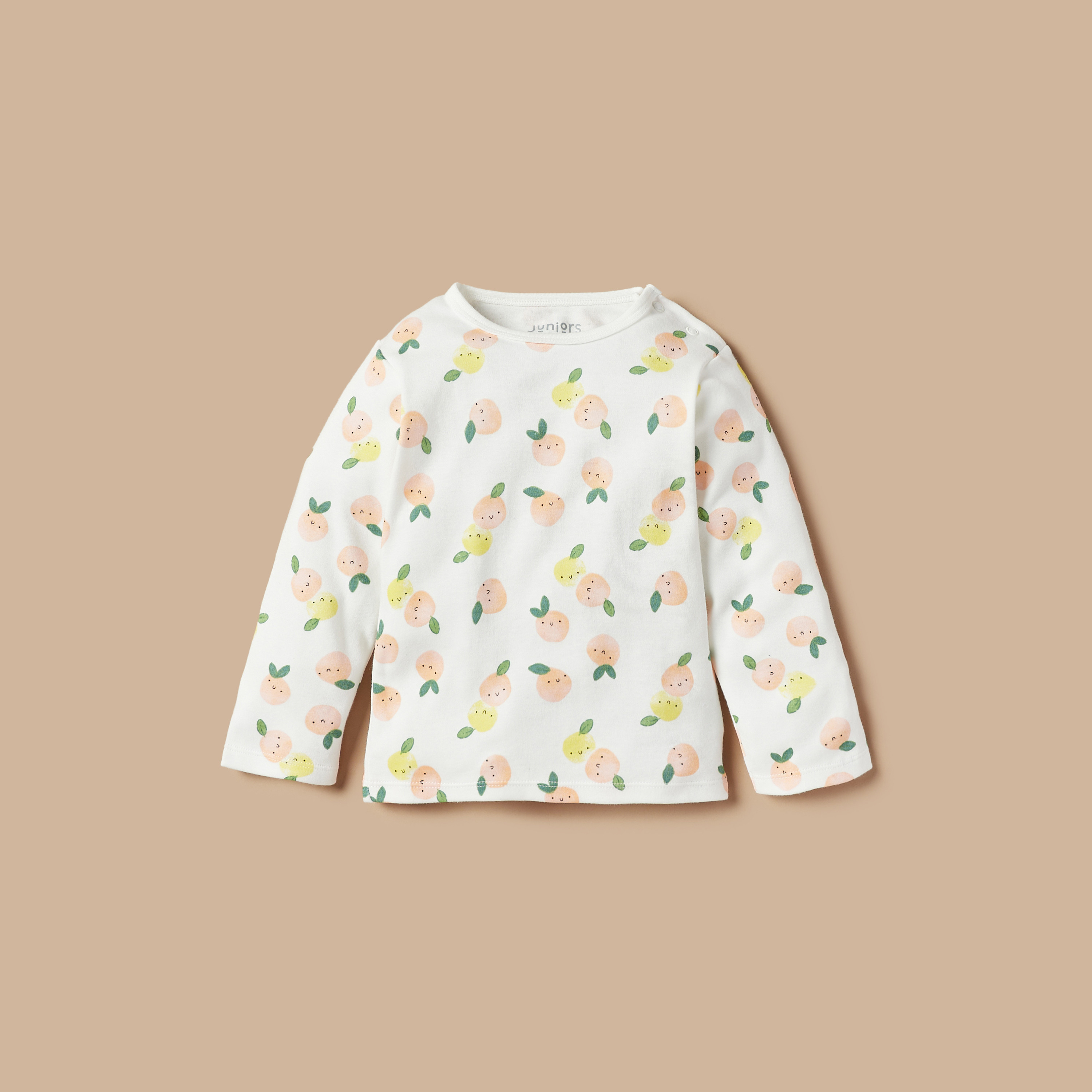 Juniors All-Over Fruits Print Long Sleeves T-shirt and Pyjama Set-baby-girls-clothing-nightwear-pyjamasets-image-4