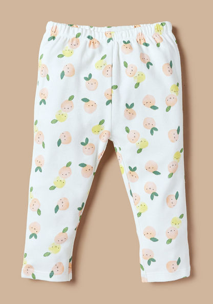 Juniors All-Over Fruits Print Long Sleeves T-shirt and Pyjama Set-Pyjama Sets-image-4