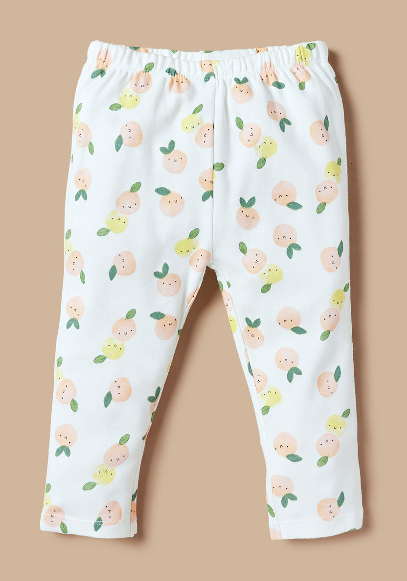 Juniors All-Over Fruits Print Long Sleeves T-shirt and Pyjama Set-Pyjama Sets-image-4