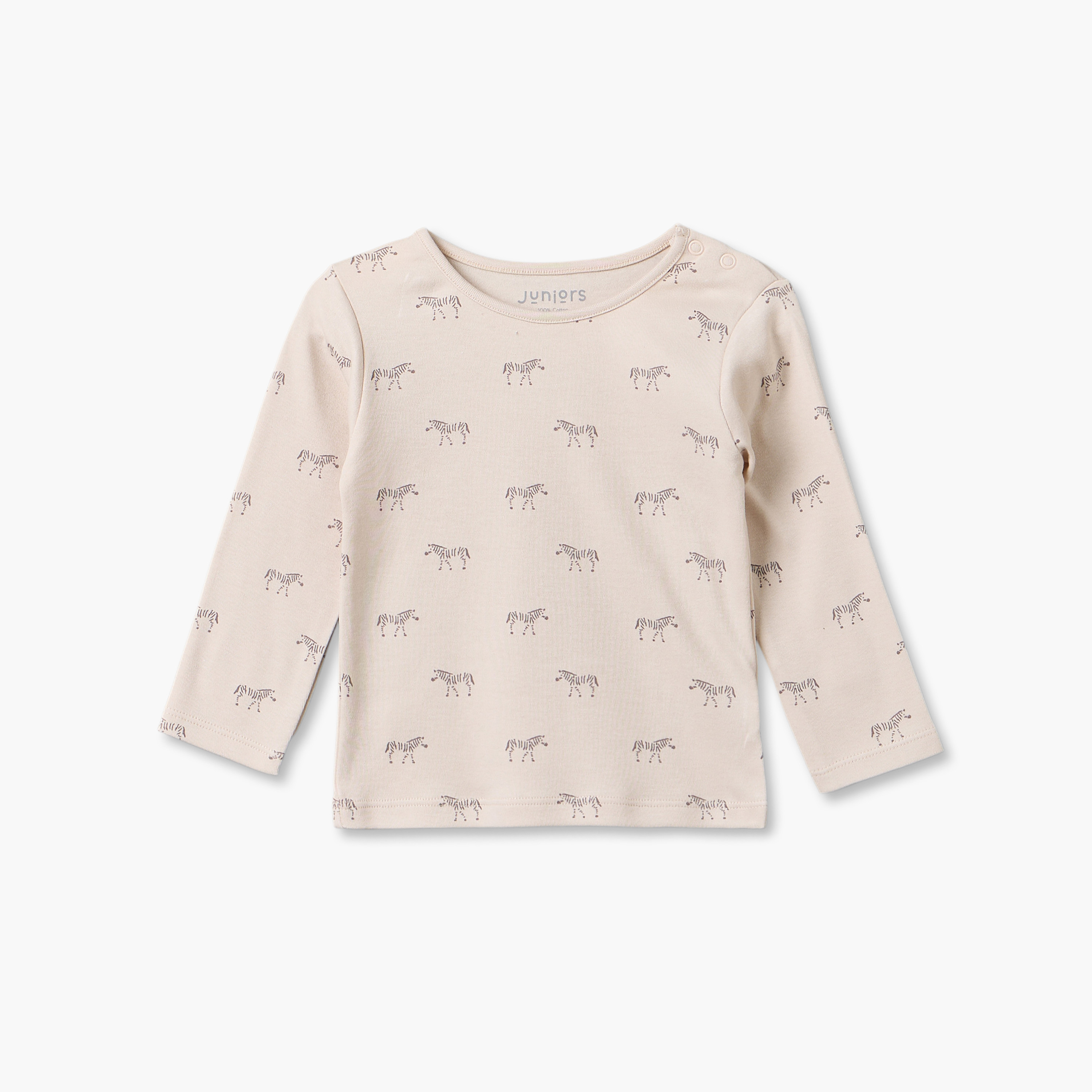 طقم بيجاما قطن بياقة ضيقة وأكمام طويلة وطبعات من جونيورز-baby-boys-clothing-nightwear-pyjamasets-image-3