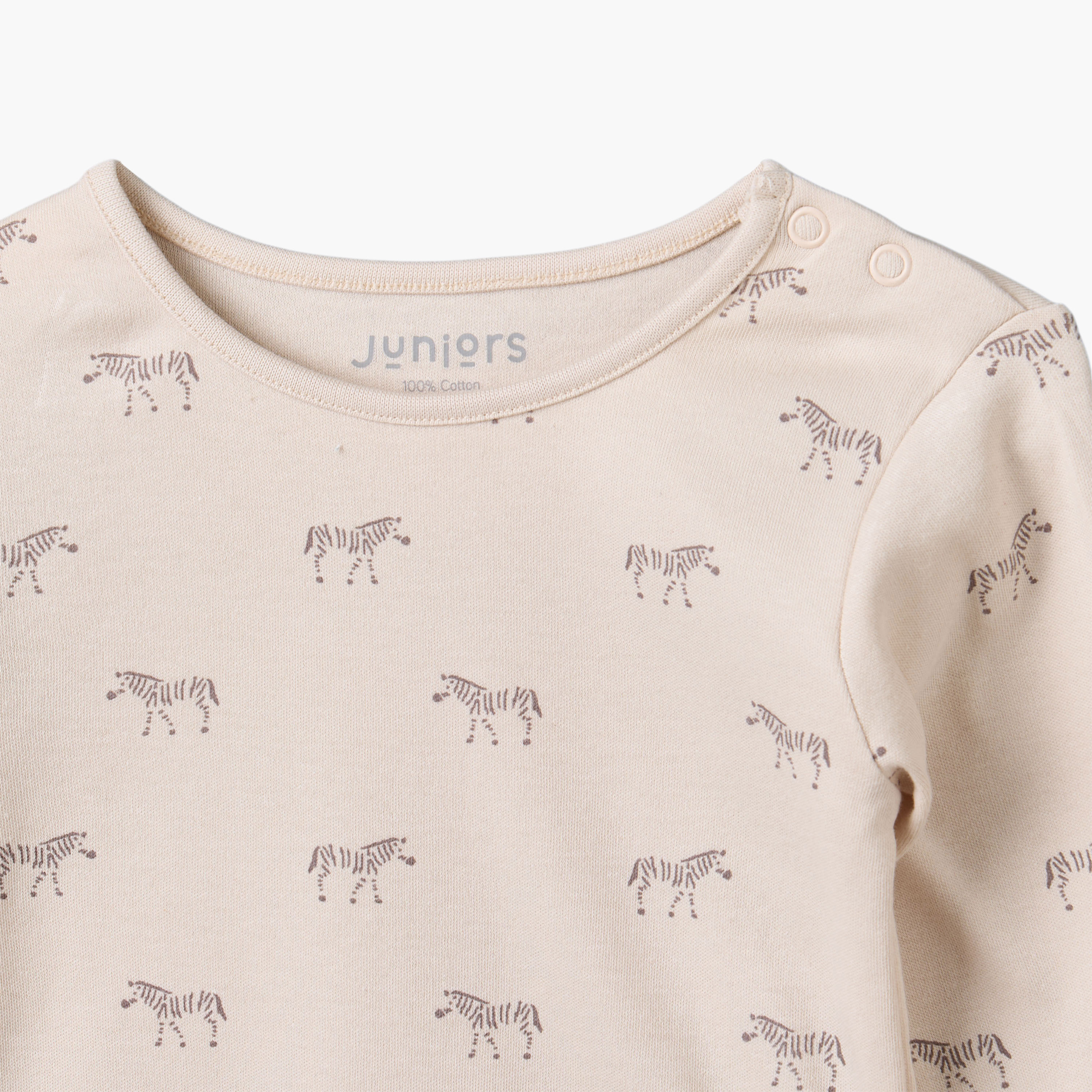 طقم بيجاما قطن بياقة ضيقة وأكمام طويلة وطبعات من جونيورز-baby-boys-clothing-nightwear-pyjamasets-image-7