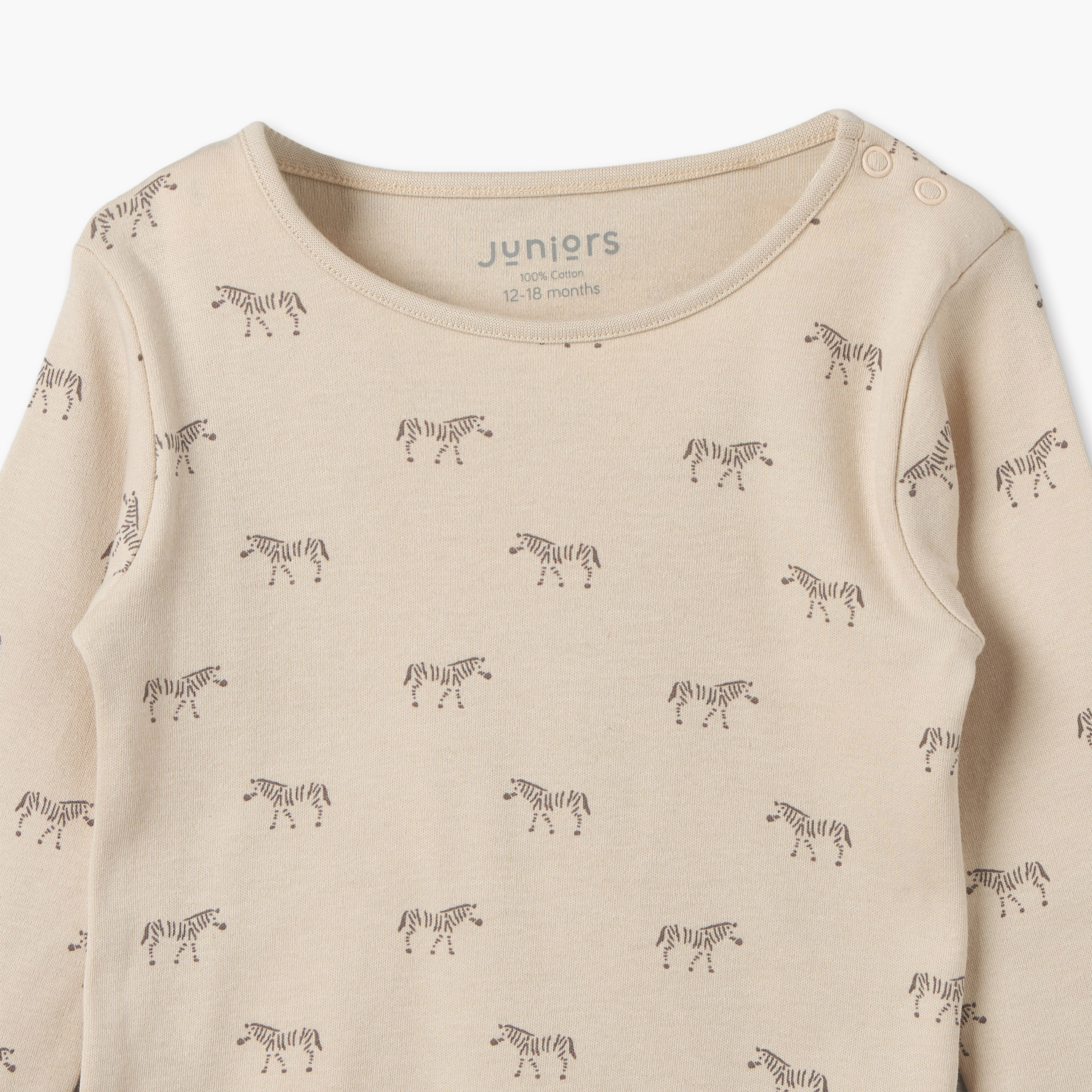 Juniors Cotton Crew Neck Long Sleeves Pyjama Set with Zebra Print-baby-boys-clothing-nightwear-pyjamasets-image-6