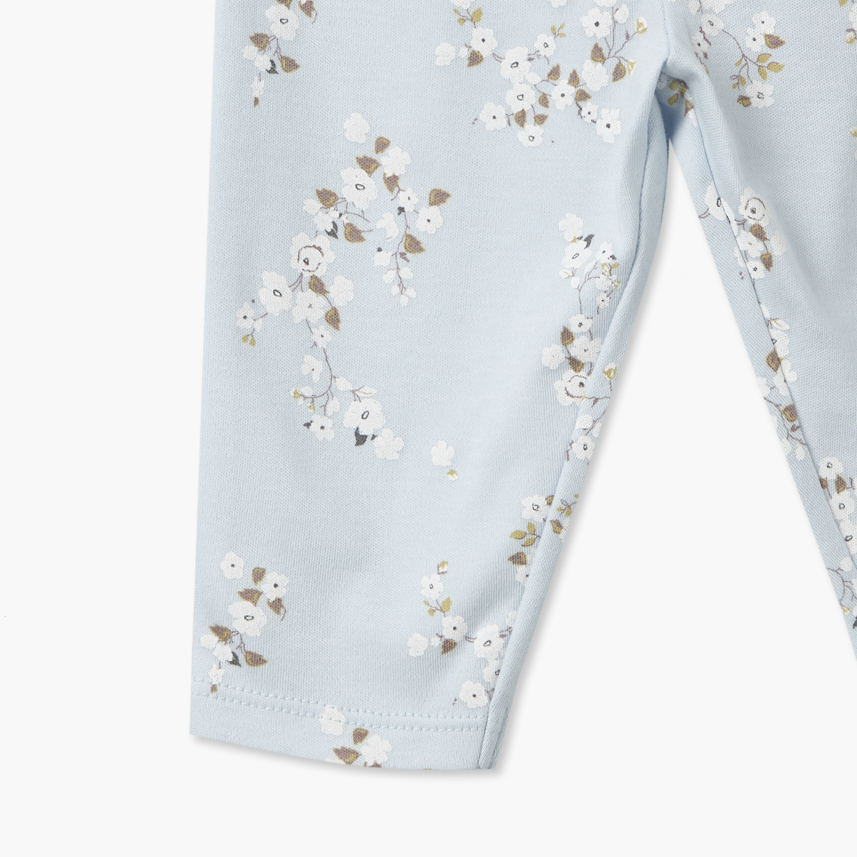 طقم بيجاما قطن بياقة ضيقة وأكمام طويلة وطبعات زهرية من جونيورز-baby-girls-clothing-nightwear-pyjamasets-image-9
