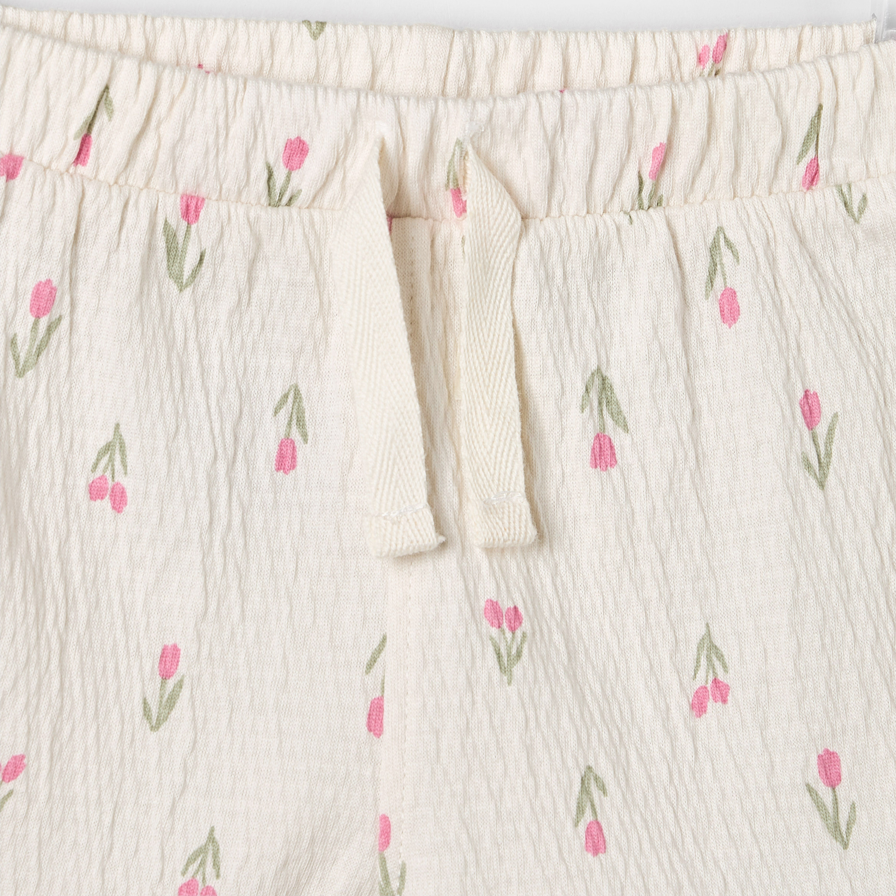 Juniors Crew Neck Short Sleeves Top and Shorts Set with Tulip Print-baby-girls-clothing-setsandcoords-image-9