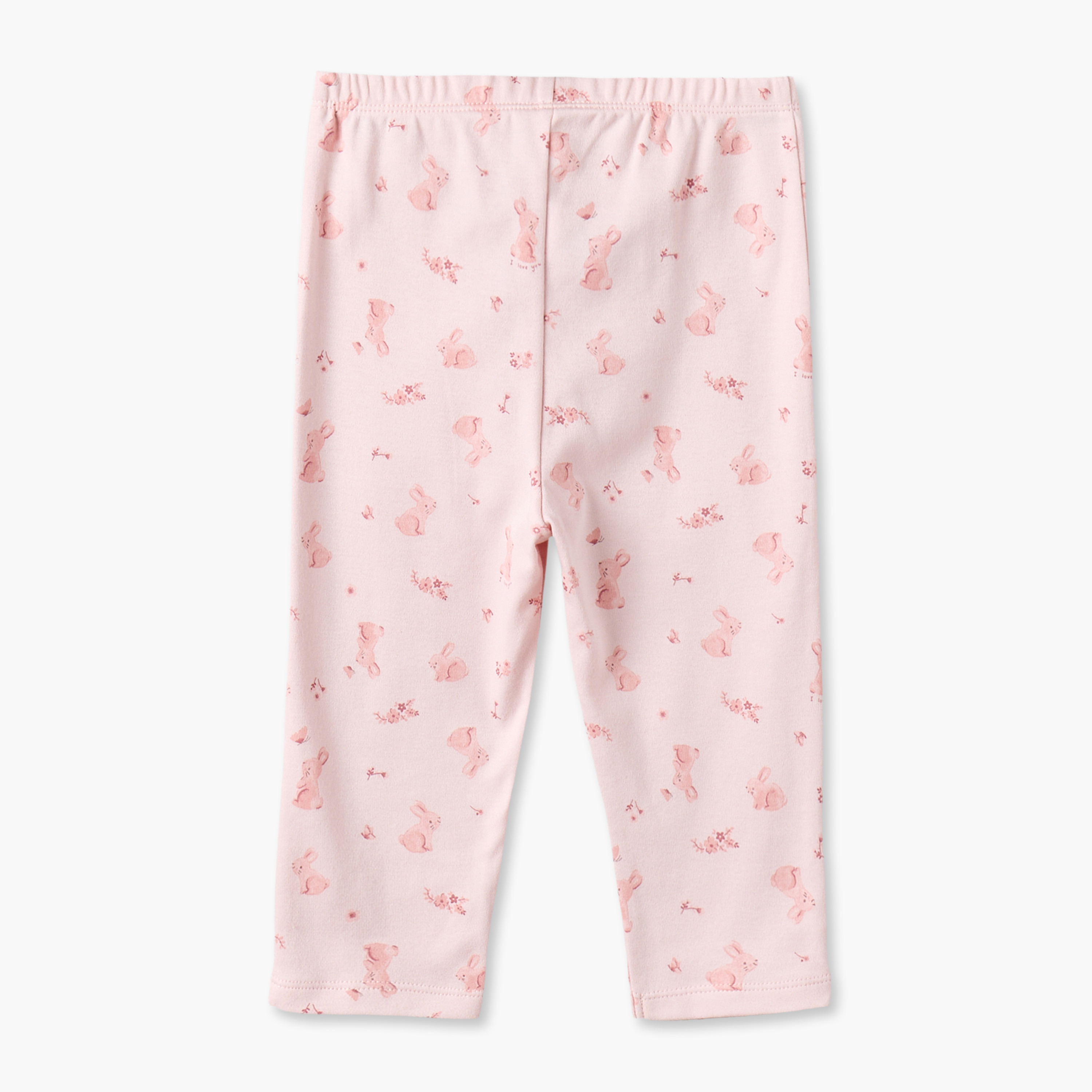 طقم بيجاما قطن بياقة ضيقة وأكمام طويلة وطبعات أرنب من جونيورز-baby-girls-clothing-nightwear-pyjamasets-image-5