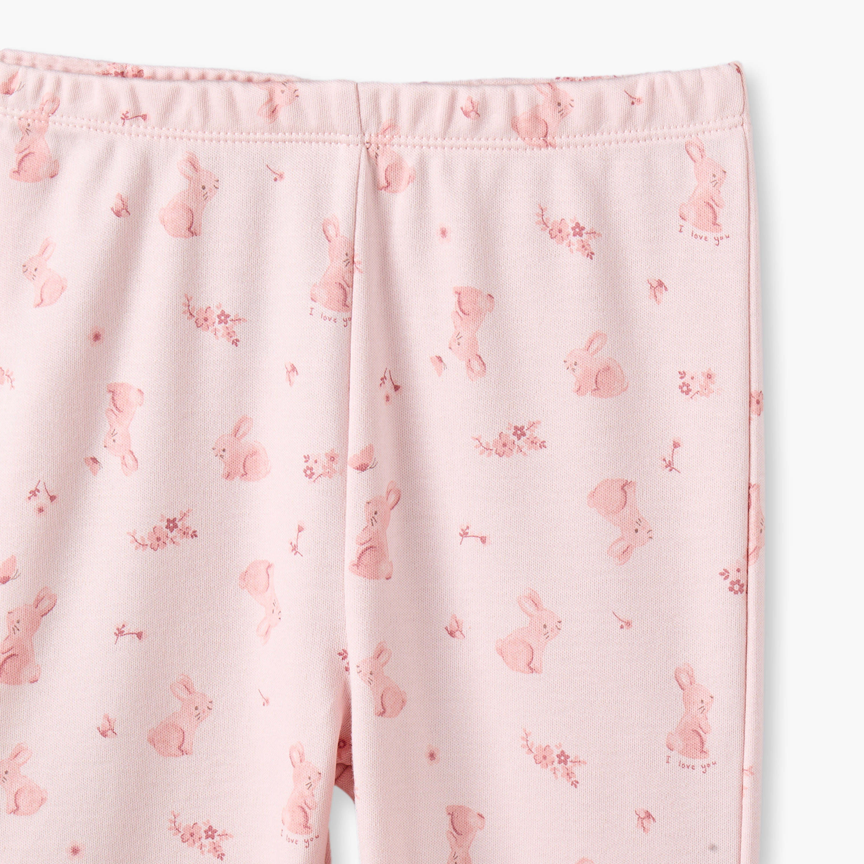 طقم بيجاما قطن بياقة ضيقة وأكمام طويلة وطبعات أرنب من جونيورز-baby-girls-clothing-nightwear-pyjamasets-image-7
