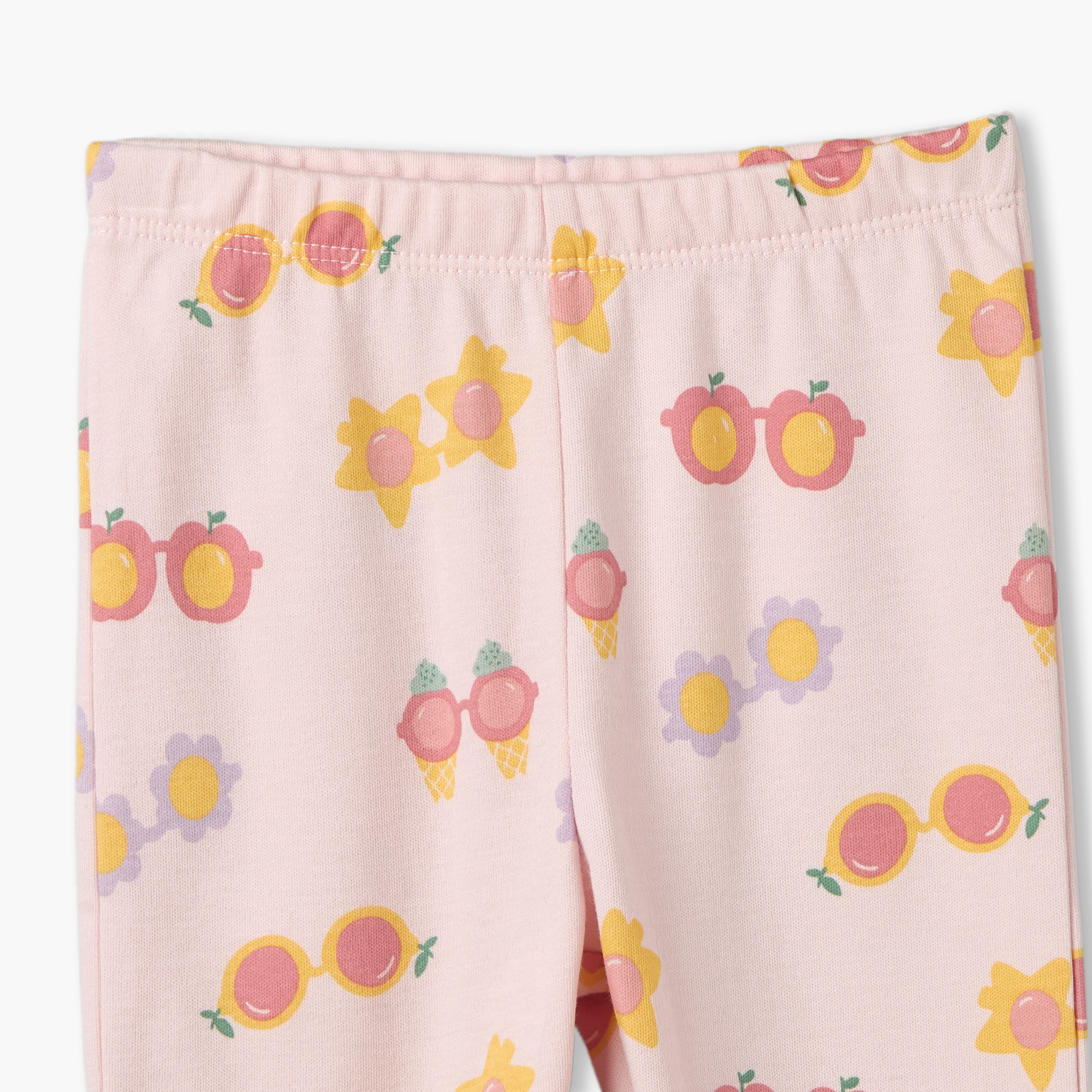 طقم بيجاما قطن بياقة ضيقة وأكمام طويلة وطبعات جرافيك من جونيورز-baby-girls-clothing-nightwear-pyjamasets-image-8