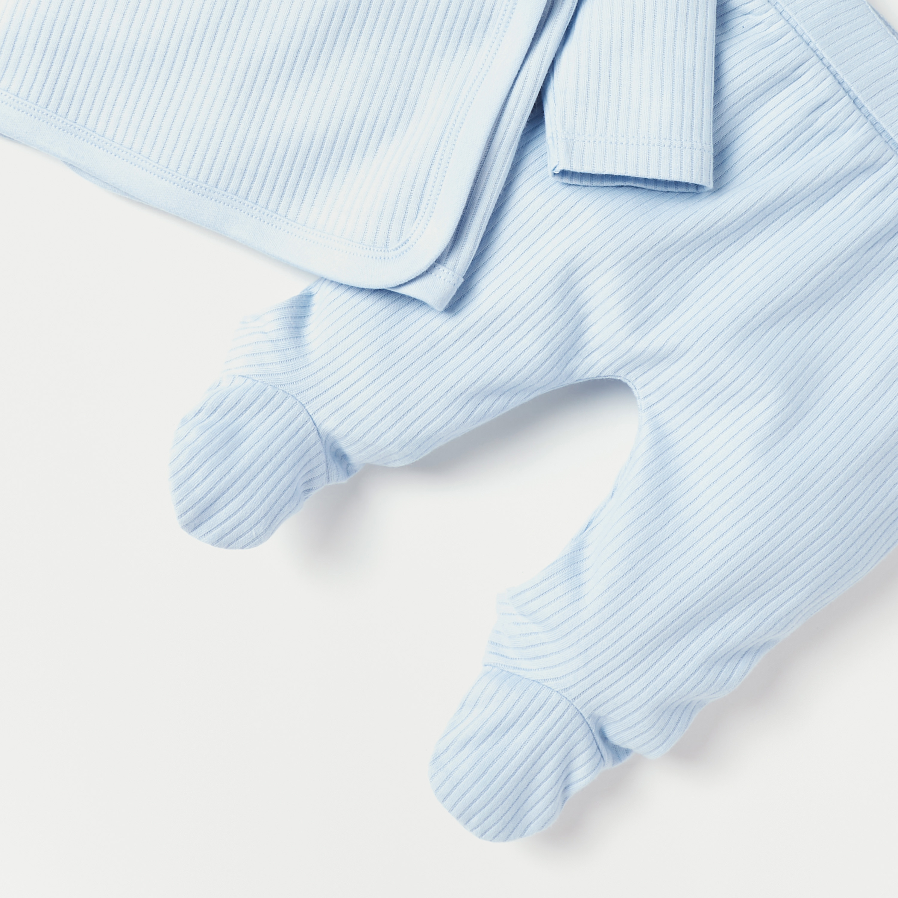 طقم بيجاما مغلق القدمين وقميص متداخل بارز الملمس من جونيورز-baby-boys-clothing-nightwear-pyjamasets-image-5