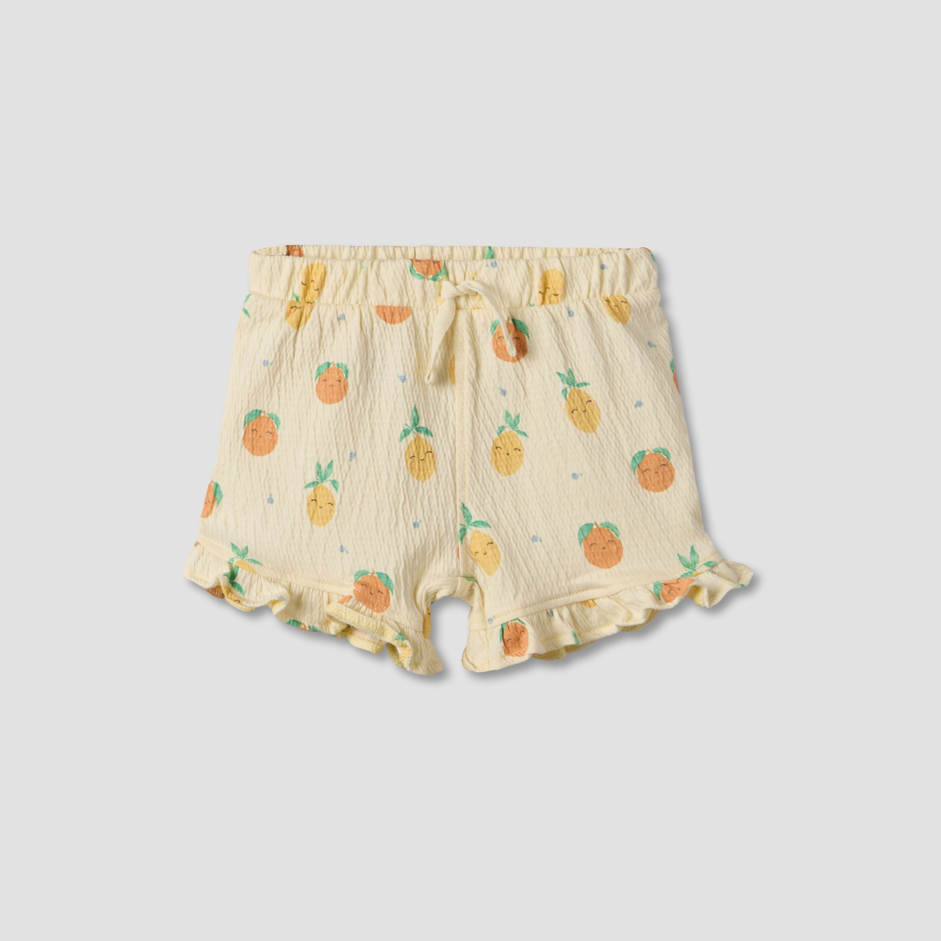 Juniors Crew Neck Short Sleeves Top and Shorts Set with Fruit Print-baby-girls-clothing-setsandcoords-image-3