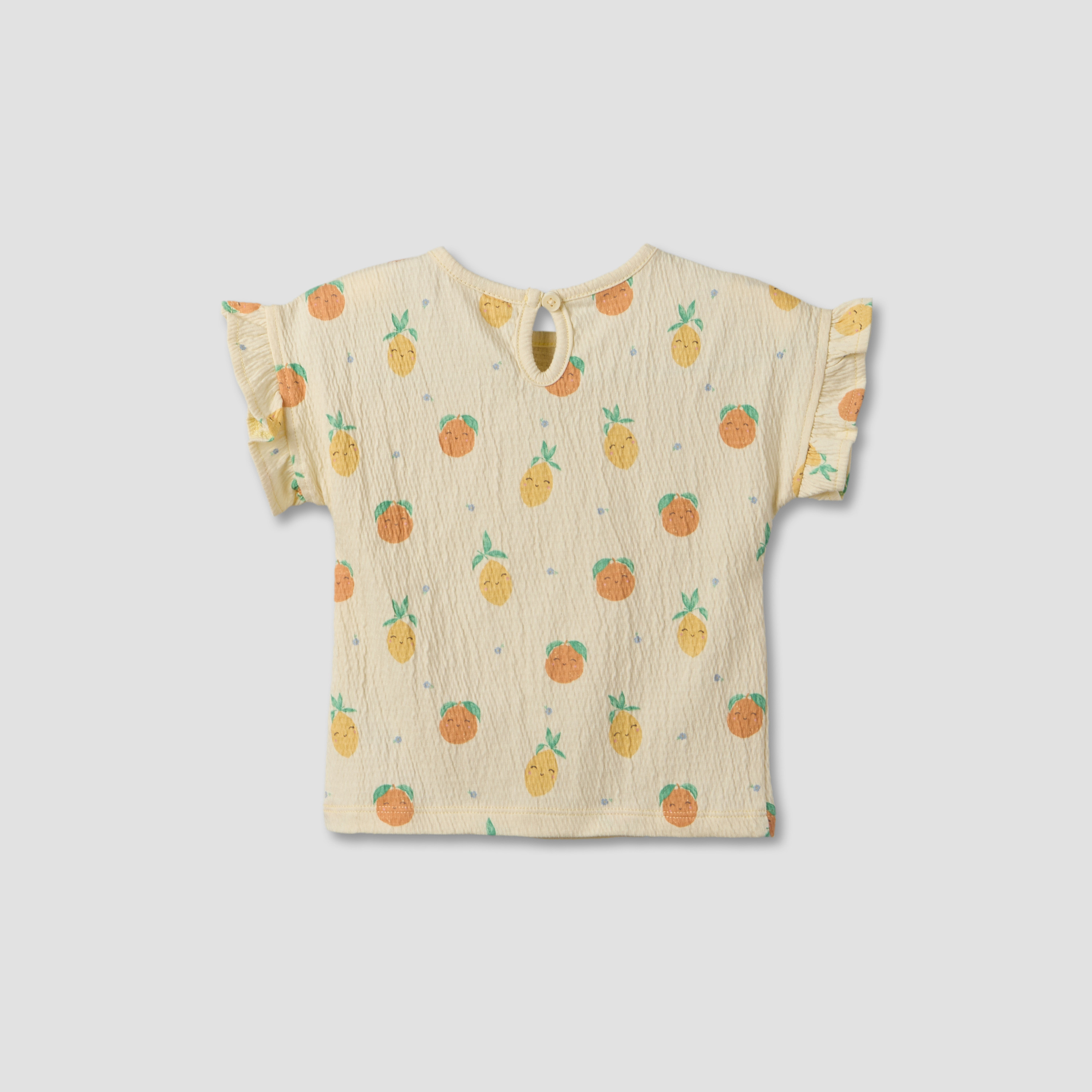 Juniors Crew Neck Short Sleeves Top and Shorts Set with Fruit Print-baby-girls-clothing-setsandcoords-image-4