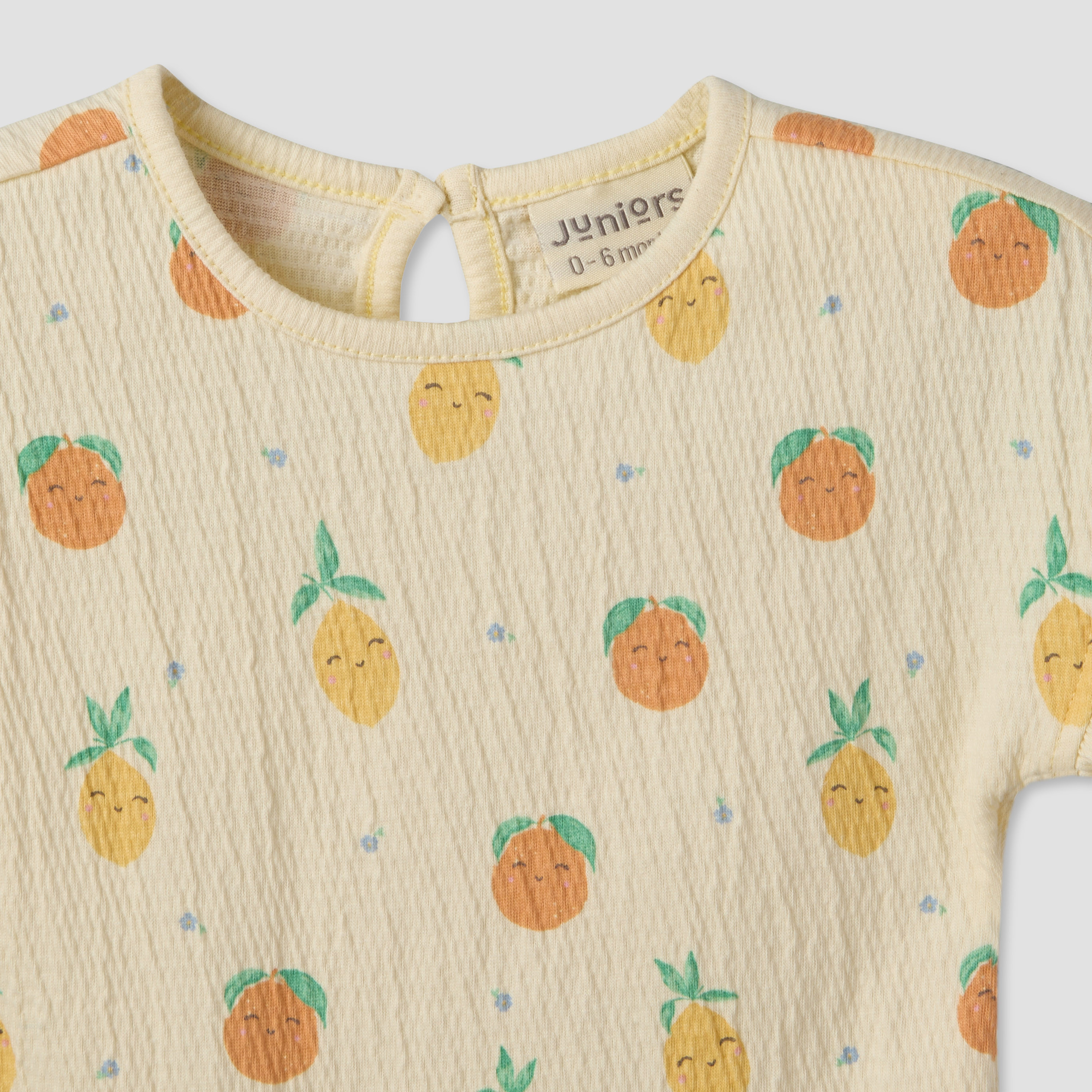 Juniors Crew Neck Short Sleeves Top and Shorts Set with Fruit Print-baby-girls-clothing-setsandcoords-image-6