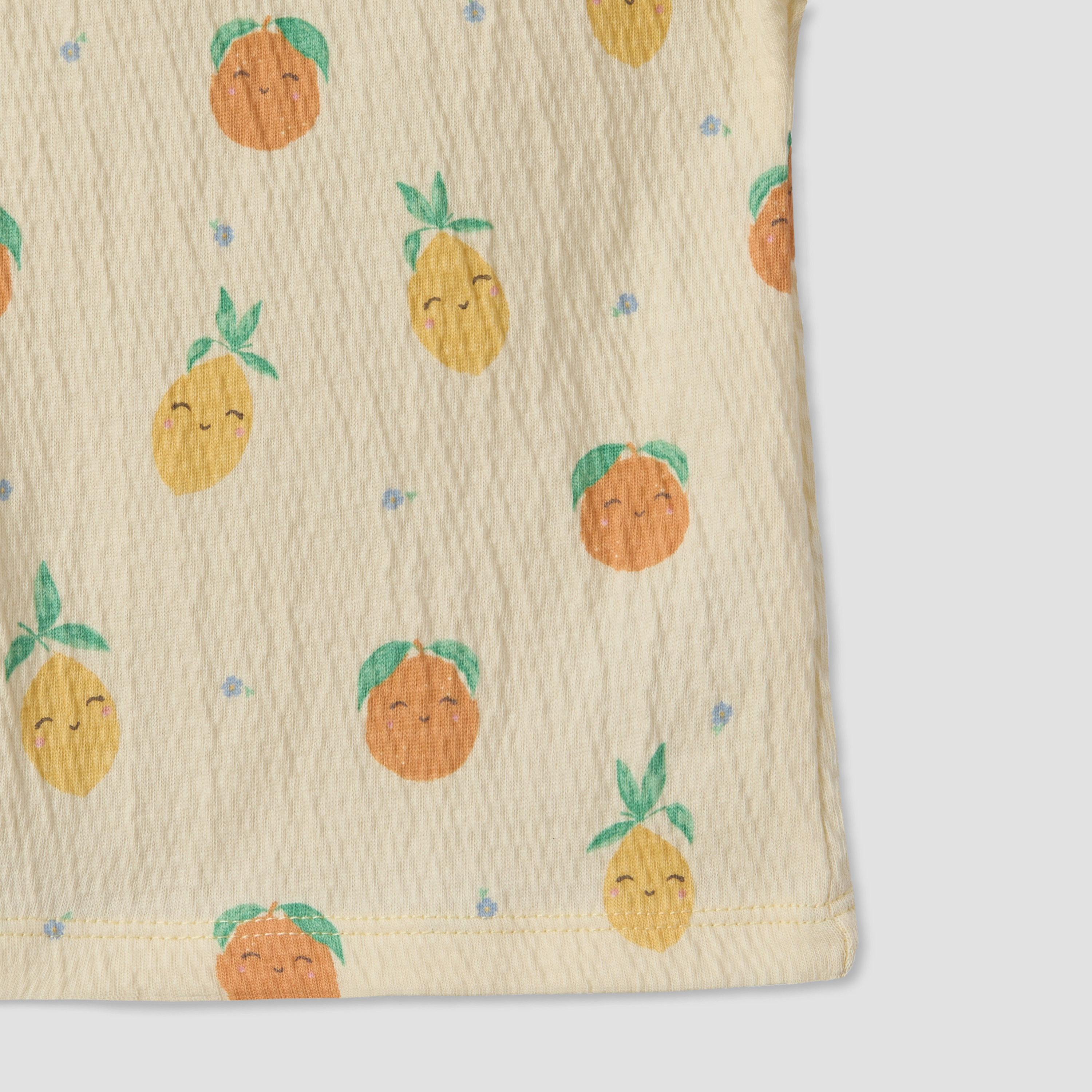 Juniors Crew Neck Short Sleeves Top and Shorts Set with Fruit Print-baby-girls-clothing-setsandcoords-image-7