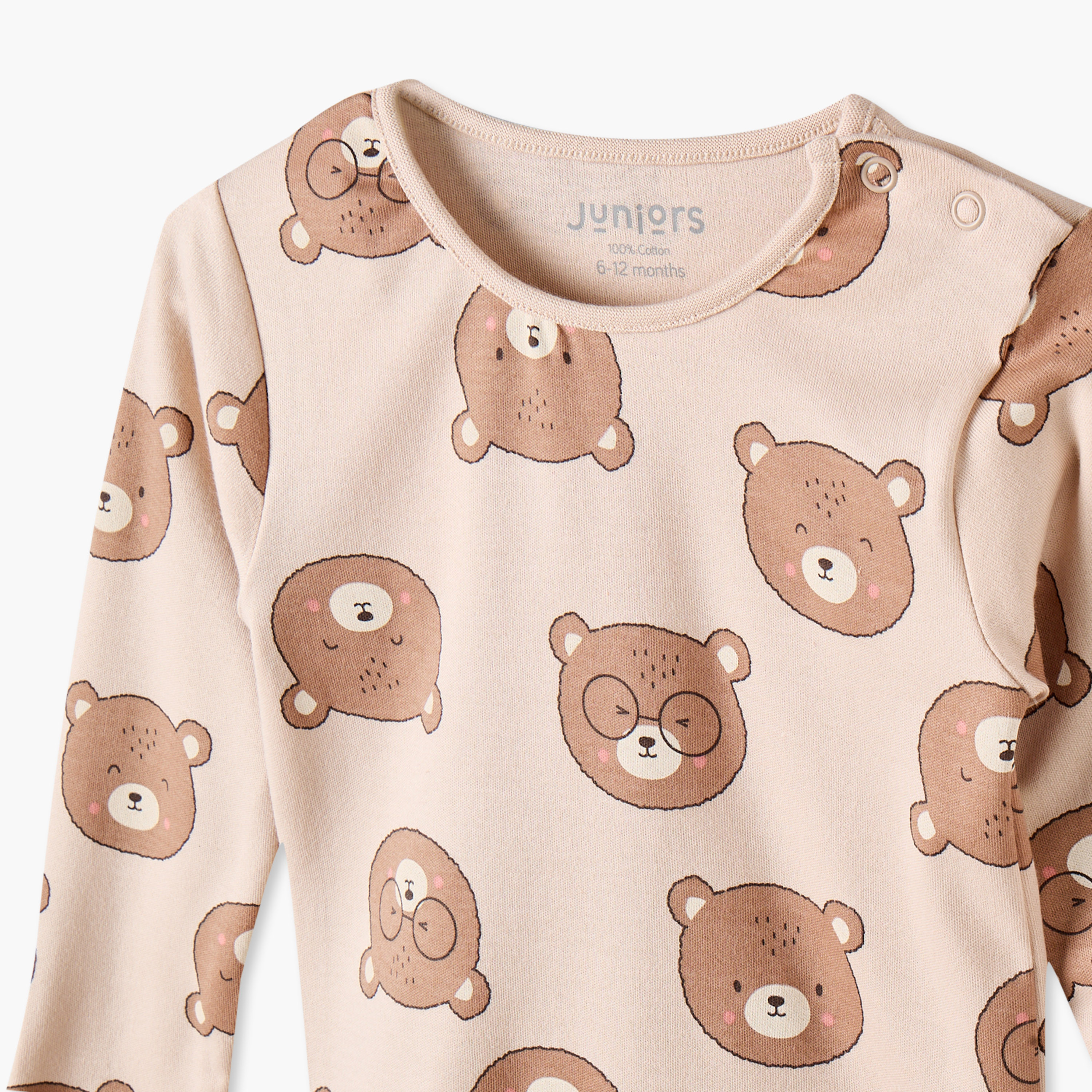 Juniors Cotton Crew Neck Long Sleeves Pyjama Set with Bear Print-baby-boys-clothing-nightwear-pyjamasets-image-6