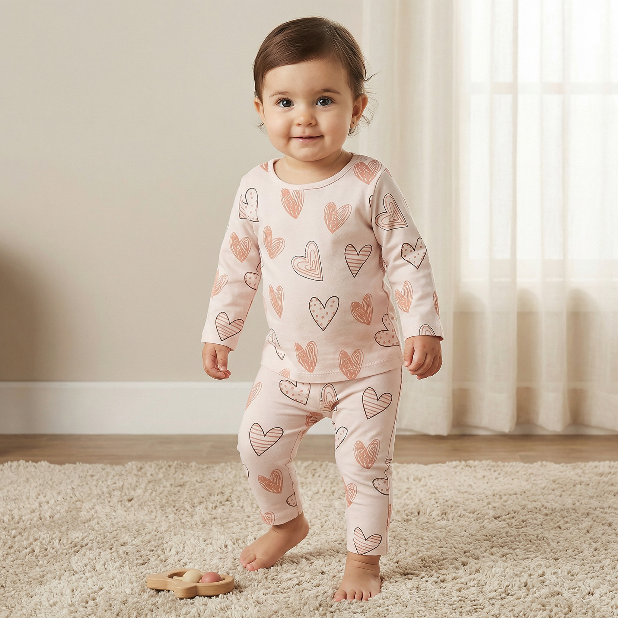 Juniors Cotton Round Neck Long Sleeve Pyjama Set with Elephant Print-promo_babyshop_Buy3for79_QAT130126-image-1