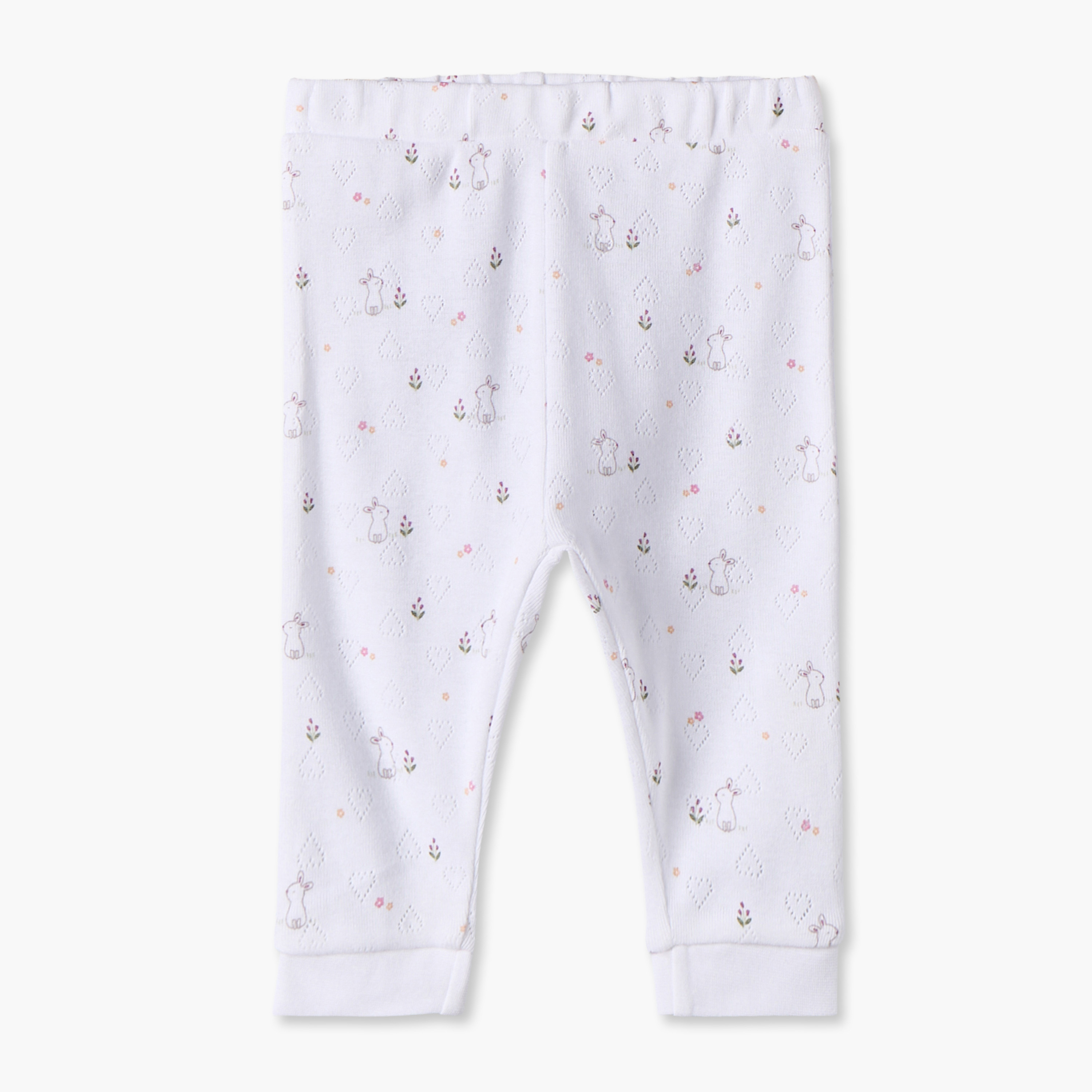 Juniors Cotton Crew Neck Long Sleeves Pyjama Set with Bunny Print-baby-girls-clothing-nightwear-pyjamasets-image-3