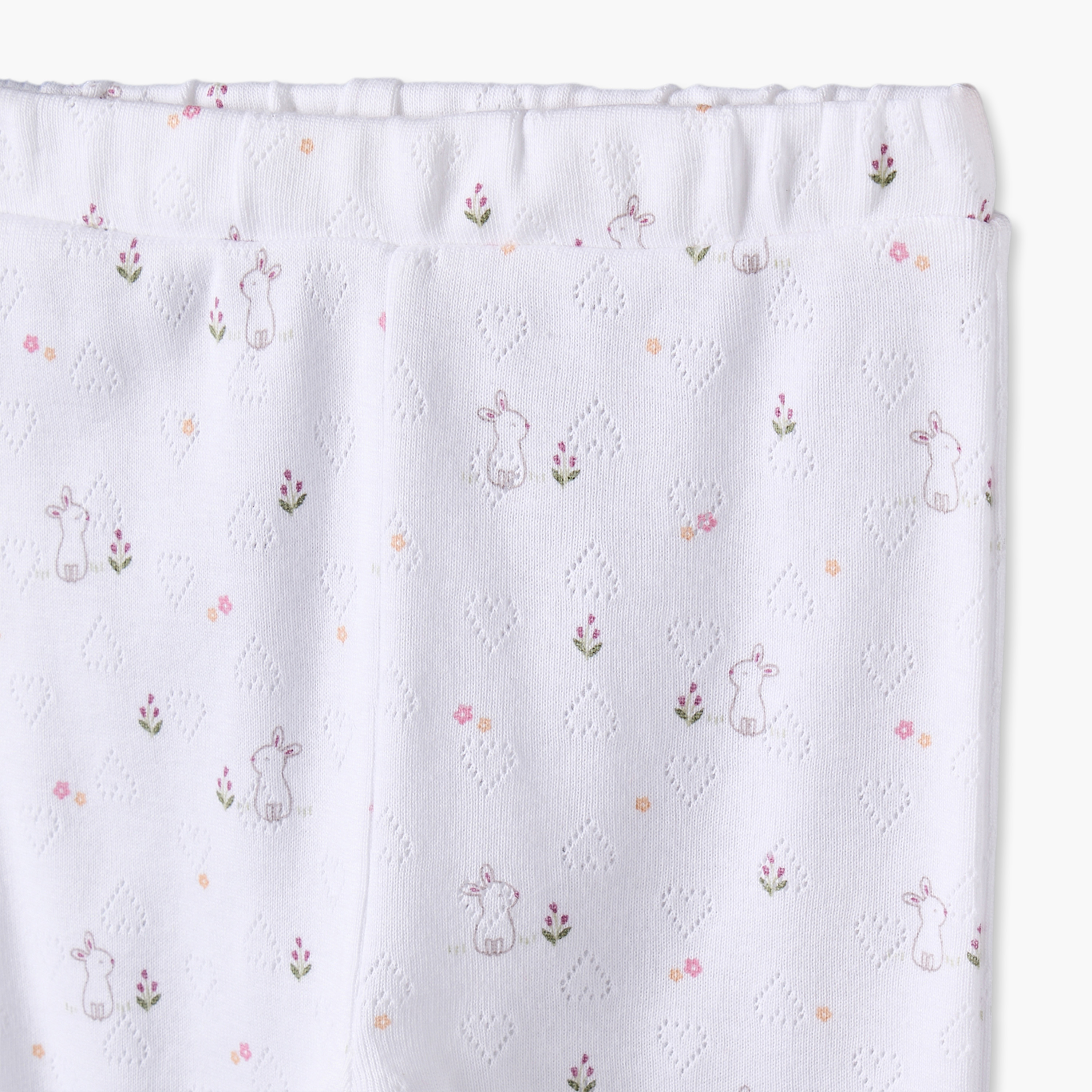 Juniors Cotton Crew Neck Long Sleeves Pyjama Set with Bunny Print-baby-girls-clothing-nightwear-pyjamasets-image-7