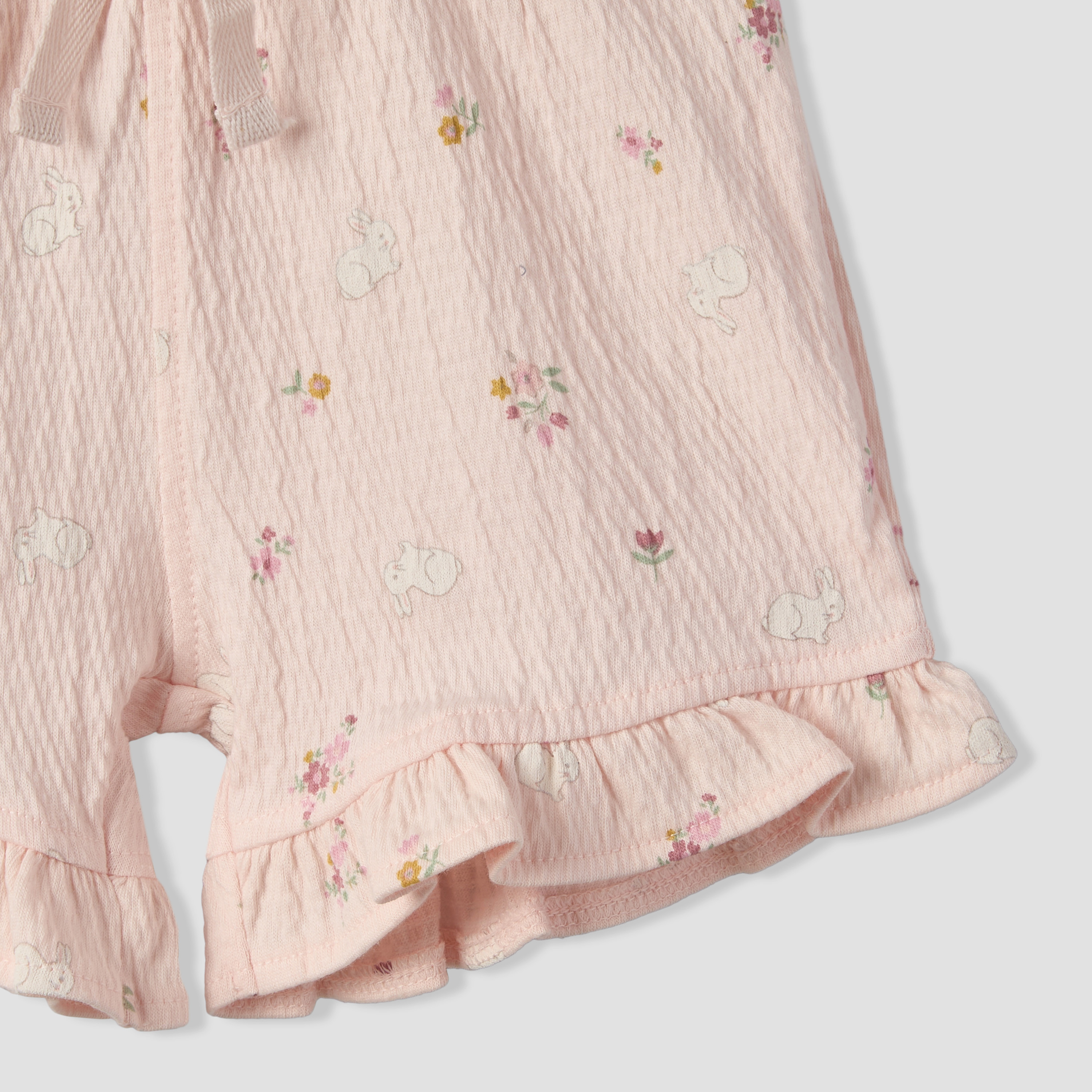 Juniors Crew Neck Short Sleeves Top and Shorts Set with Floral Print-baby-girls-clothing-setsandcoords-image-10