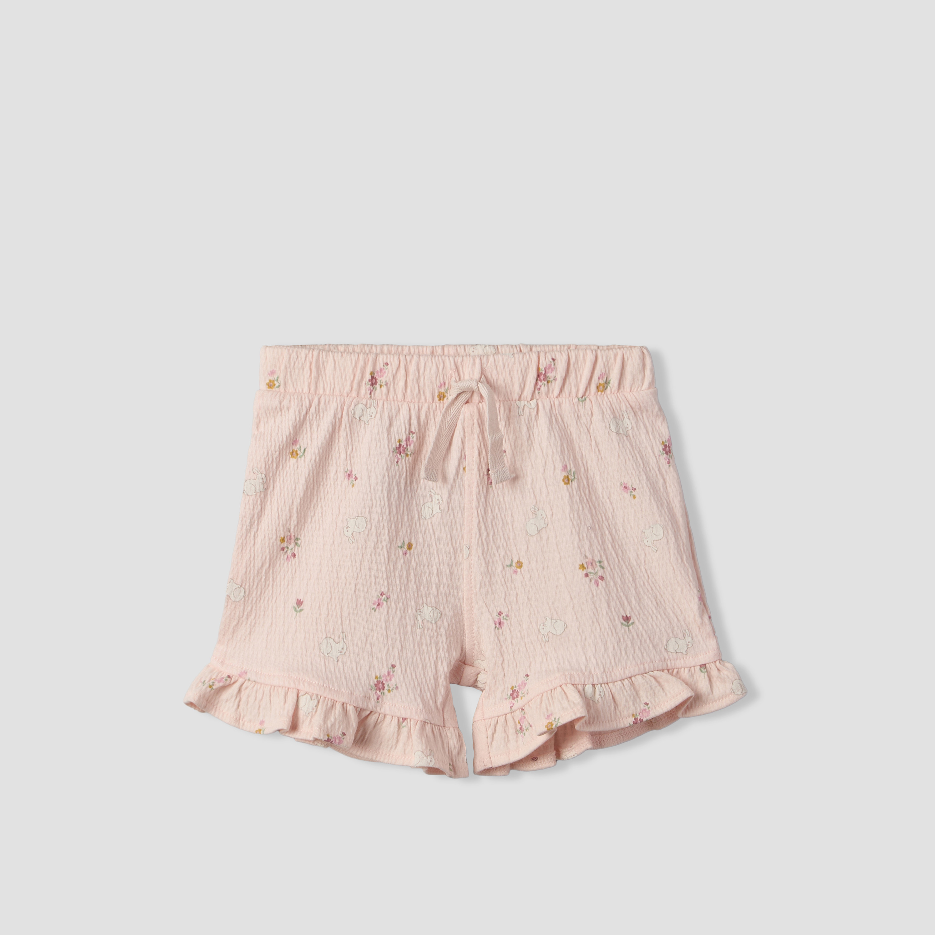 Juniors Crew Neck Short Sleeves Top and Shorts Set with Floral Print-baby-girls-clothing-setsandcoords-image-3